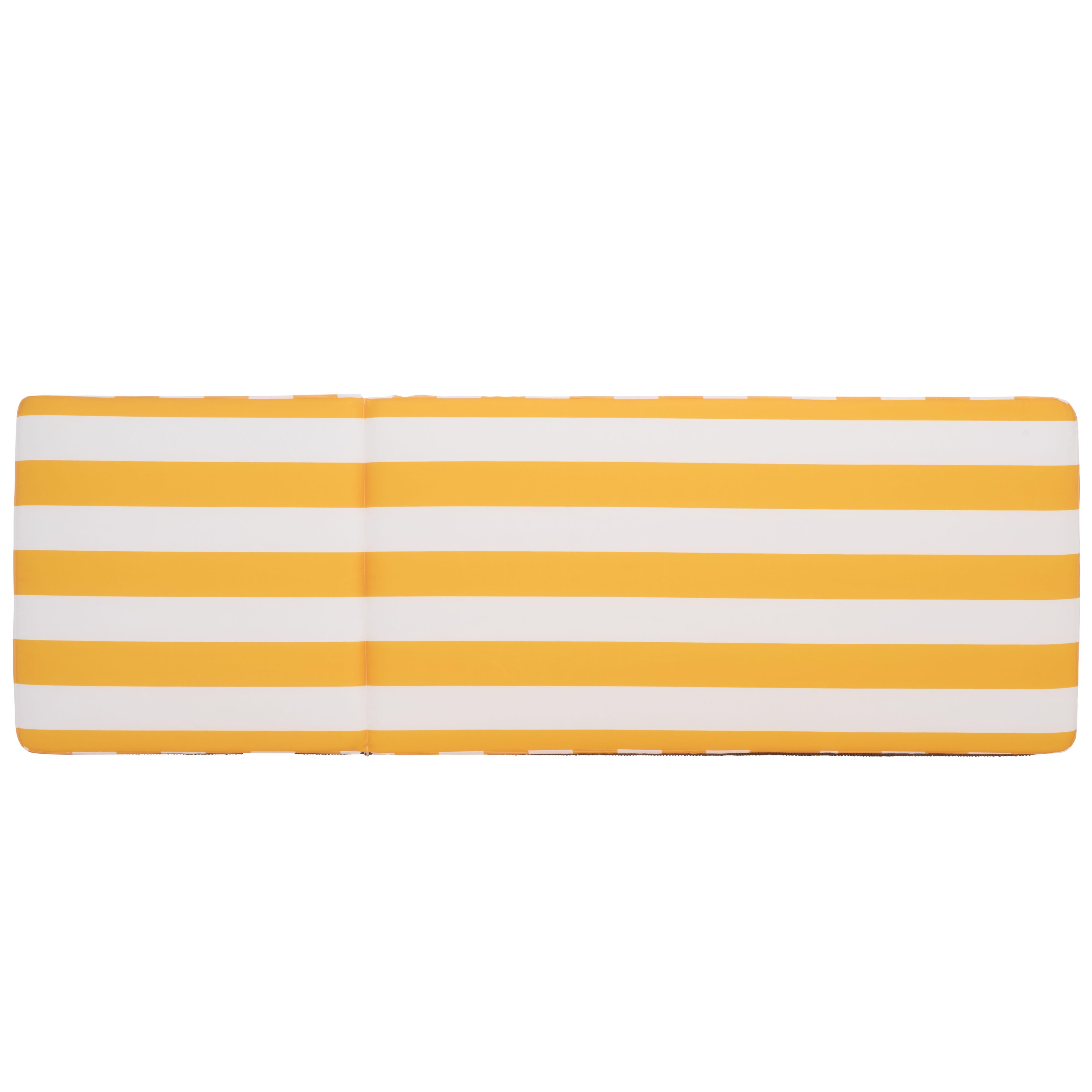 Safavieh Gillian Outdoor Chaise Lounge, Tan/Yellow, large