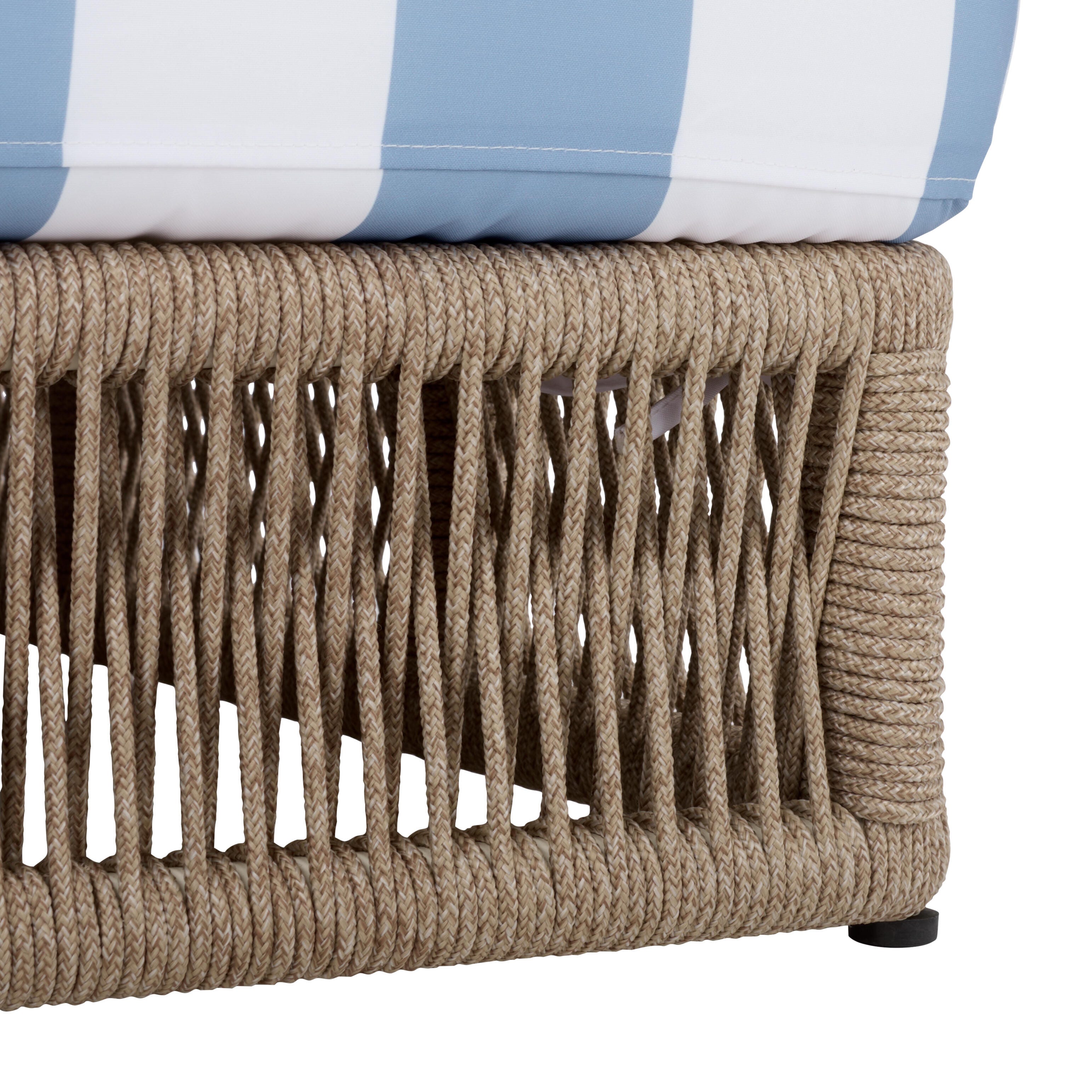 Safavieh Gillian Outdoor Chaise Lounge, Tan/Blue, large