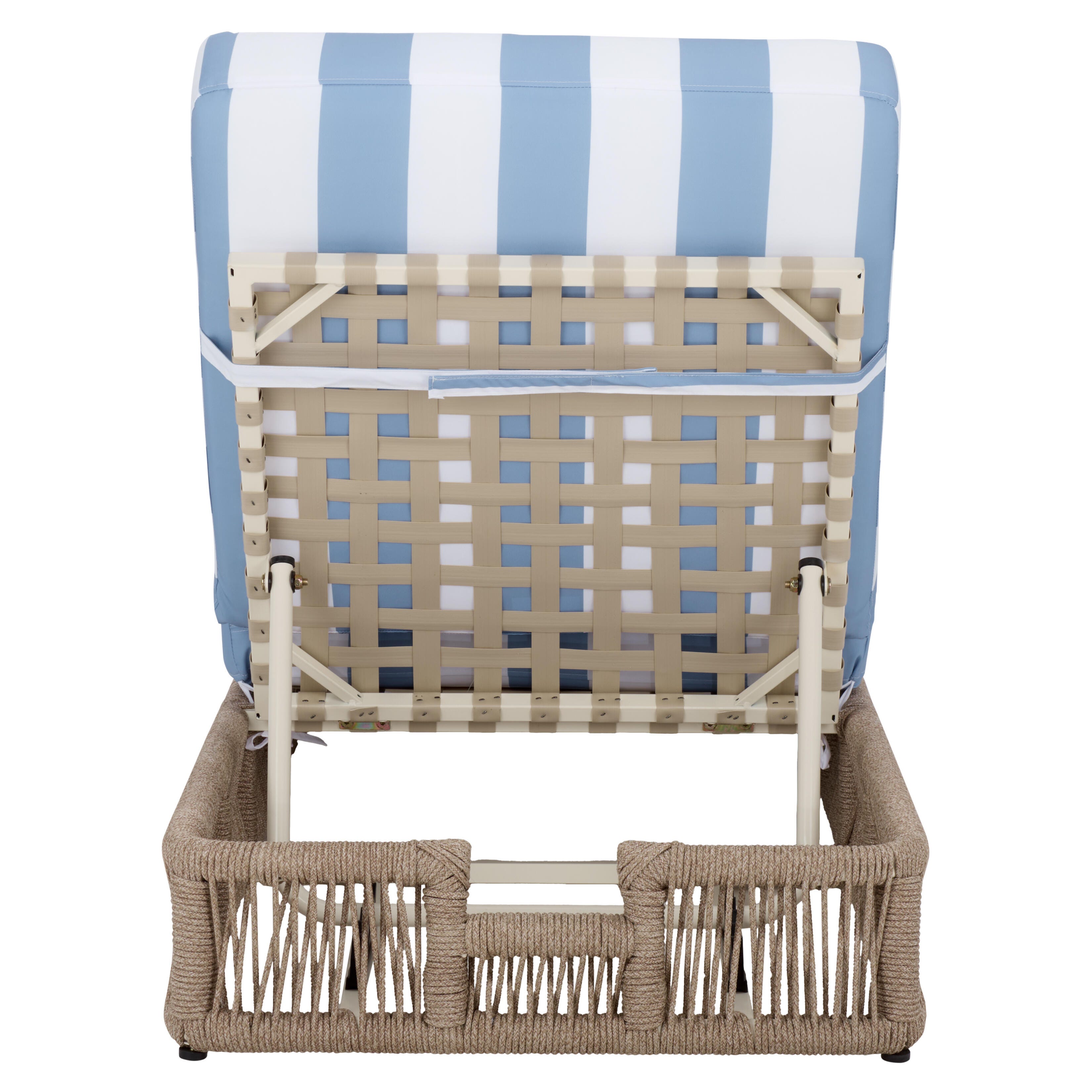 Safavieh Gillian Outdoor Chaise Lounge, Tan/Blue, large