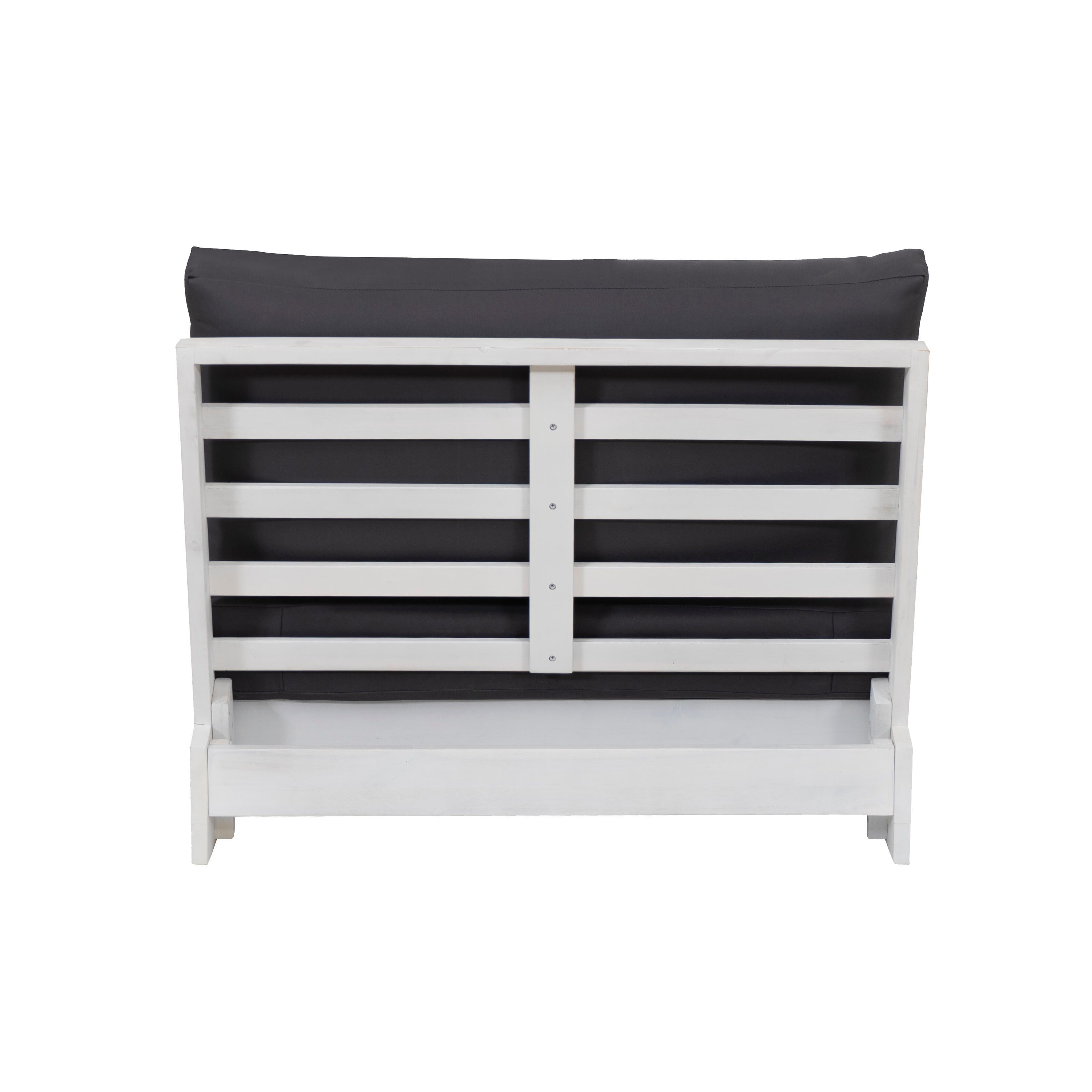 Linon Carmel Outdoor Lounge Chair, White/Gray, large