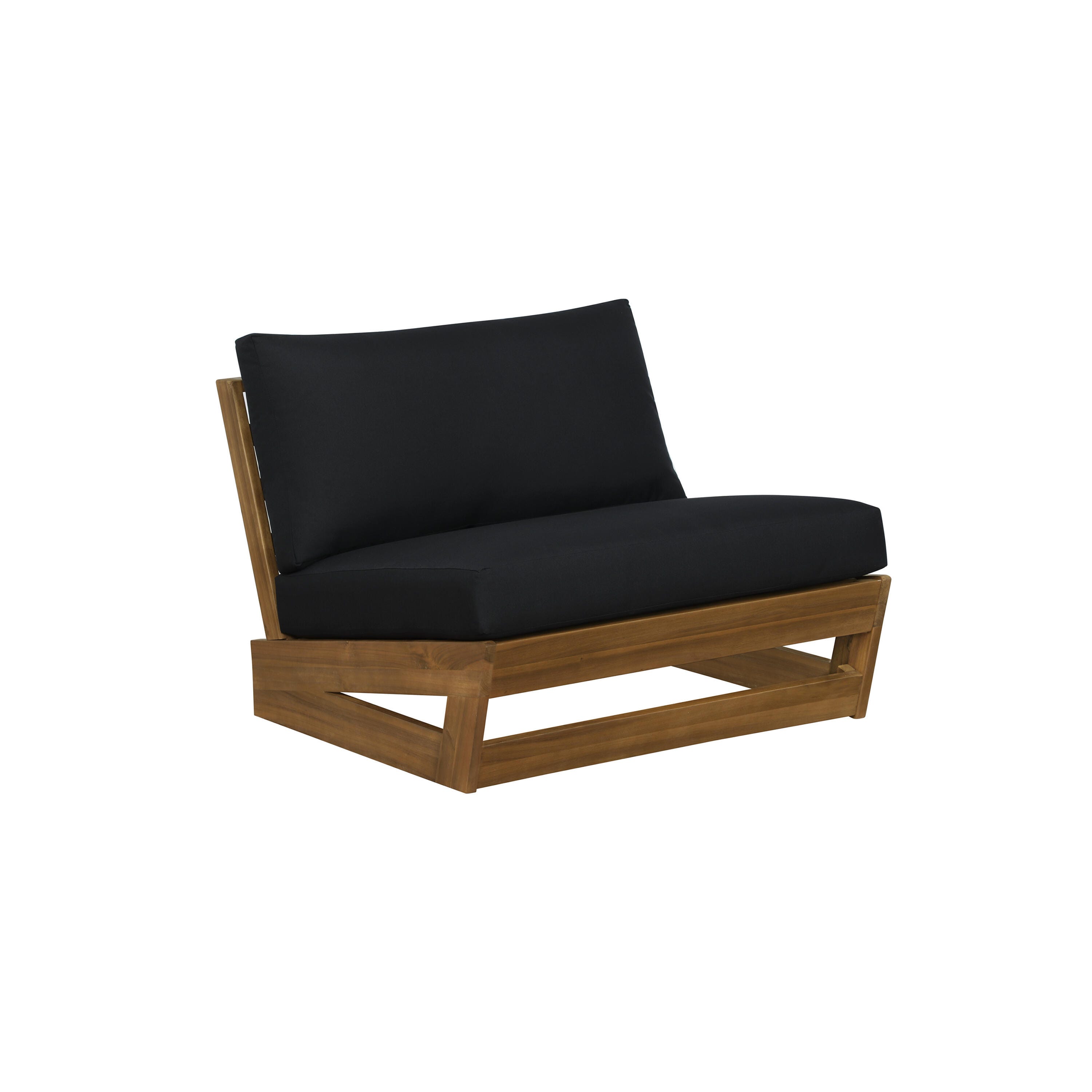 Linon Carmel Outdoor Lounge Chair, Brown/Black, large