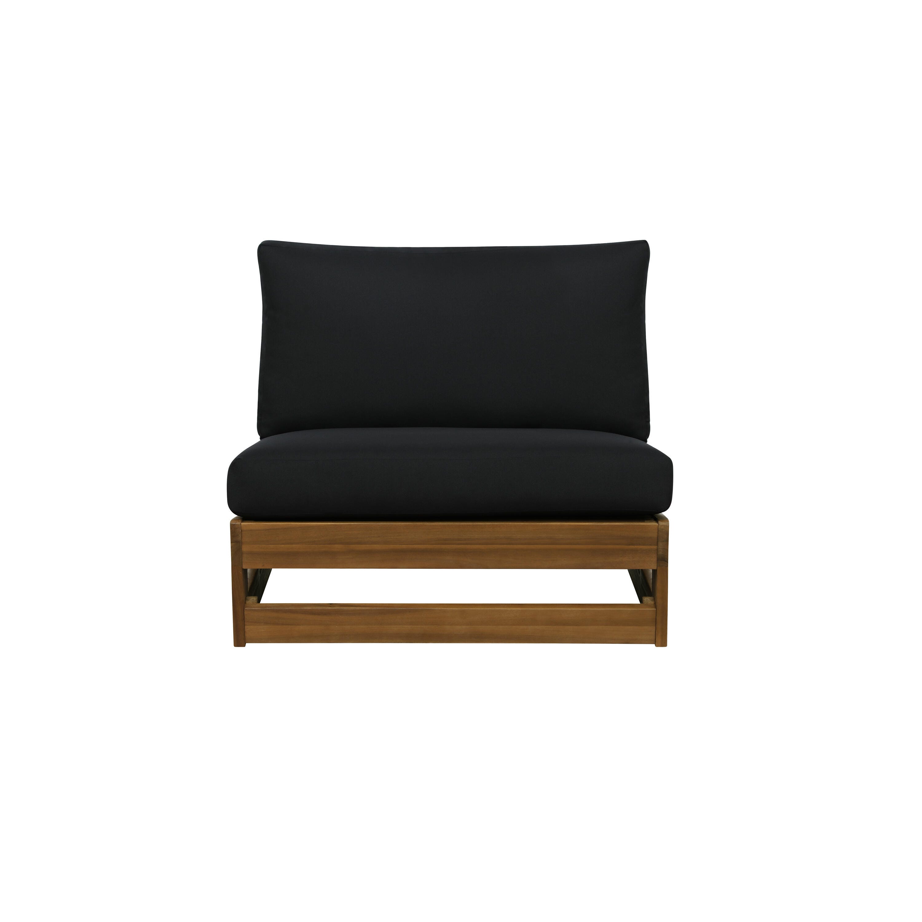 Linon Carmel Outdoor Lounge Chair, Brown/Black, large