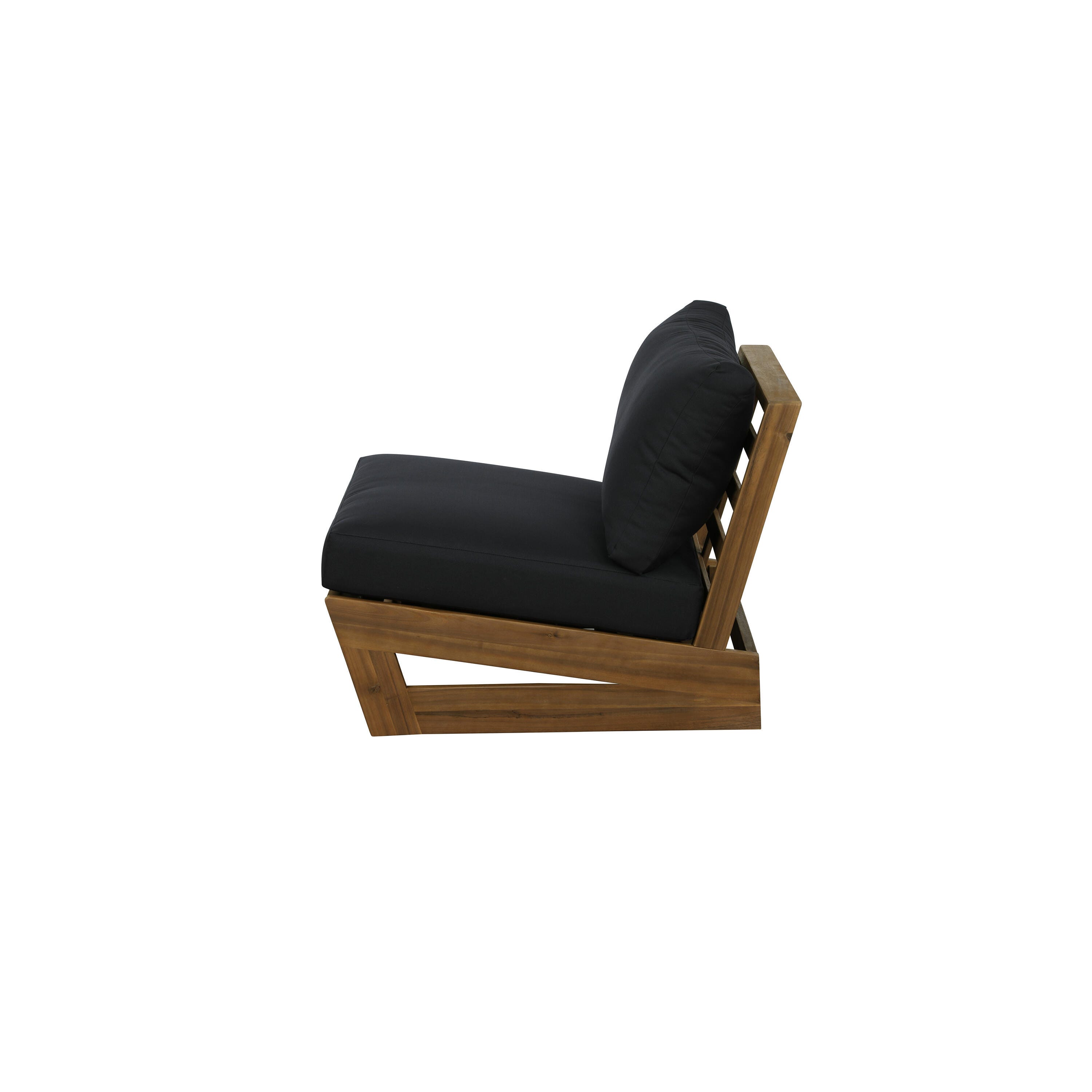 Linon Carmel Outdoor Lounge Chair, Brown/Black, large