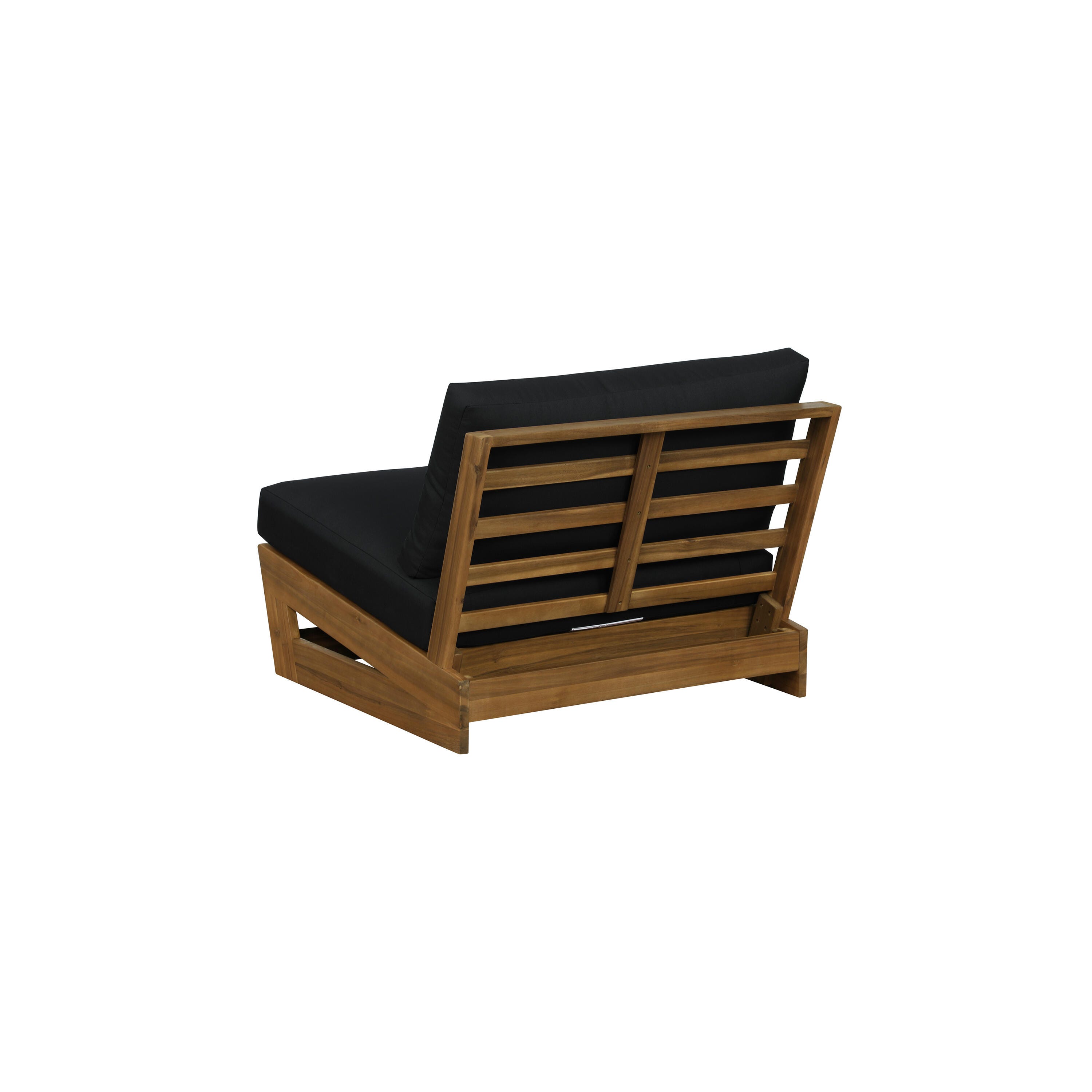 Linon Carmel Outdoor Lounge Chair, Brown/Black, large