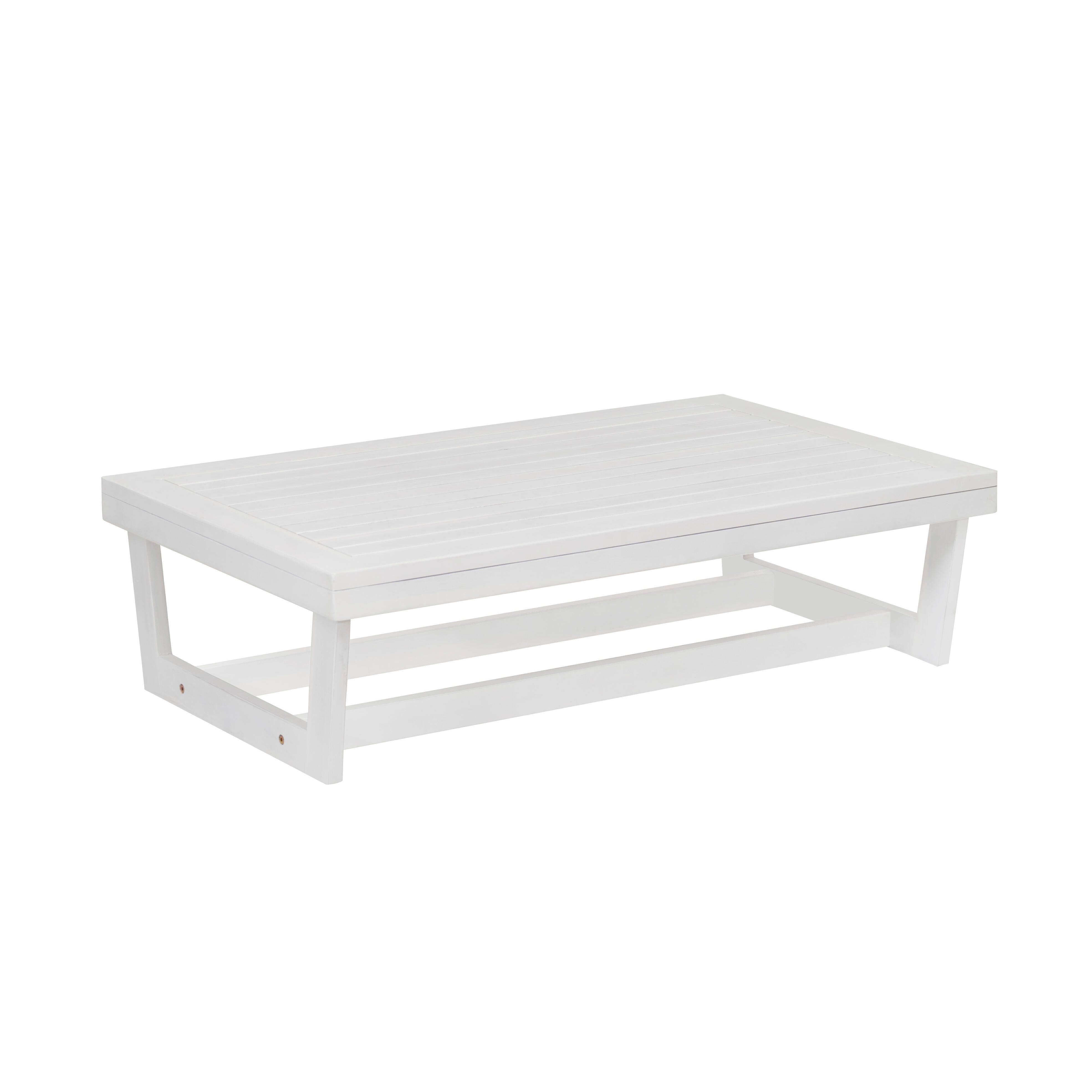 Linon Carmel Outdoor Cocktail Table, White, large