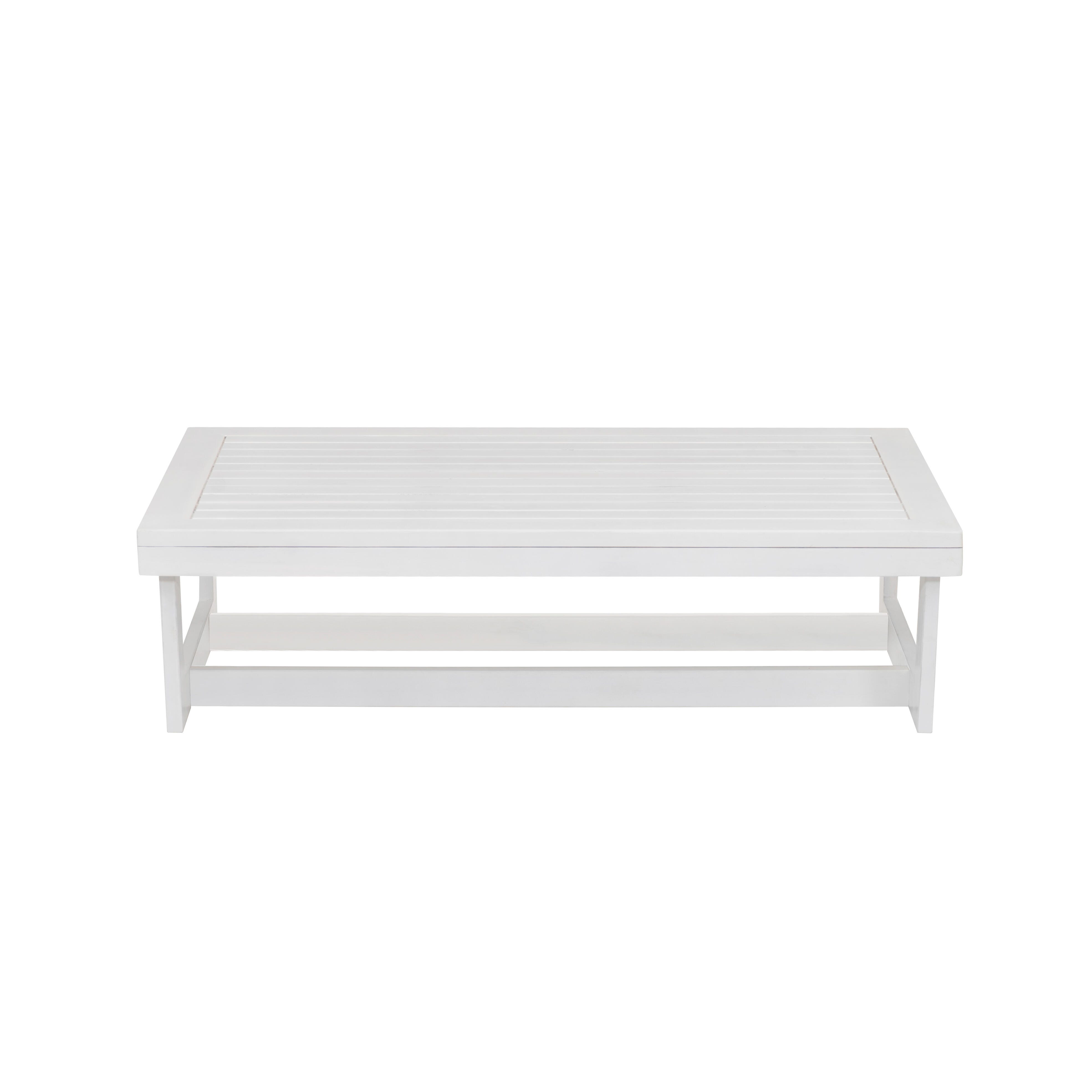 Linon Carmel Outdoor Cocktail Table, White, large