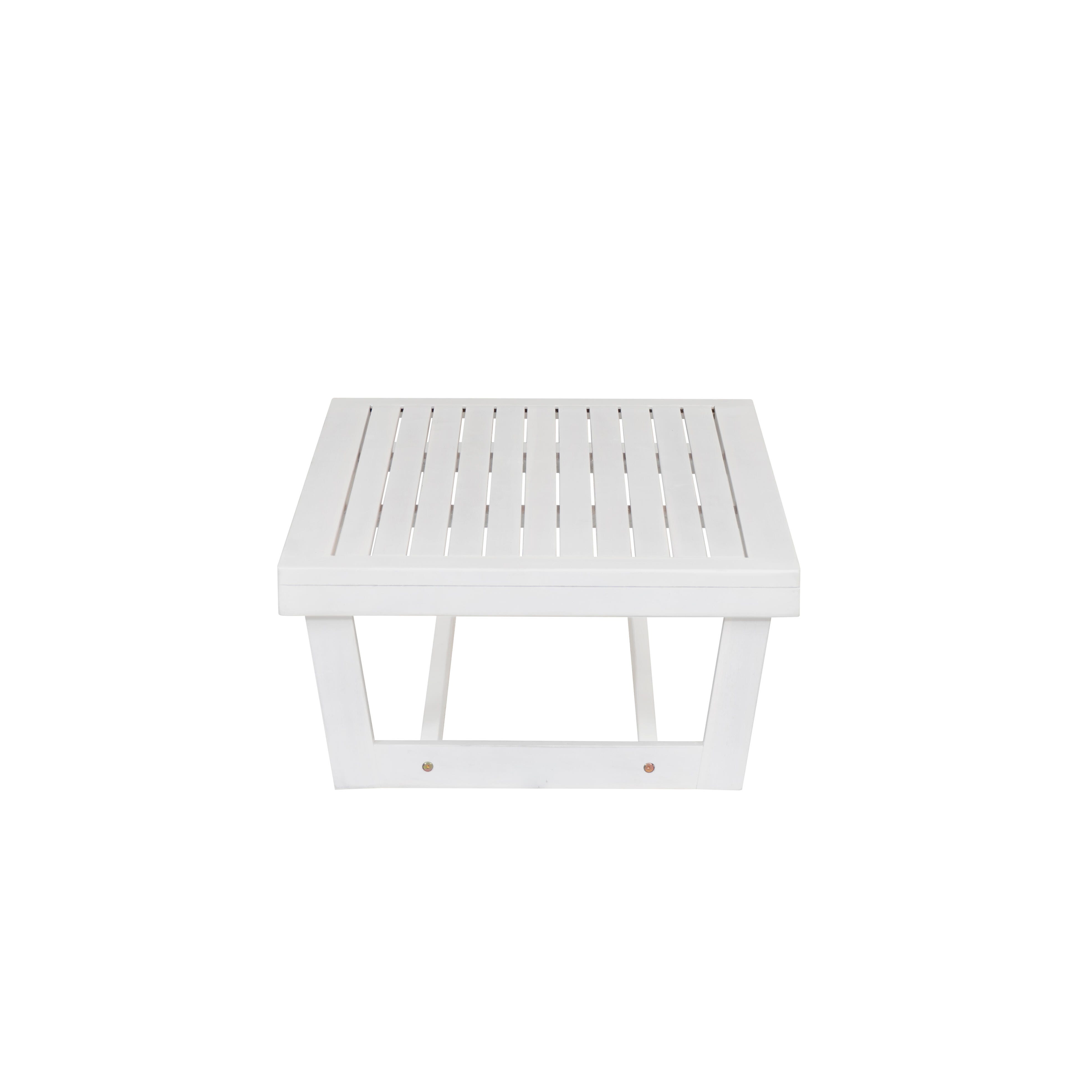 Linon Carmel Outdoor Cocktail Table, White, large