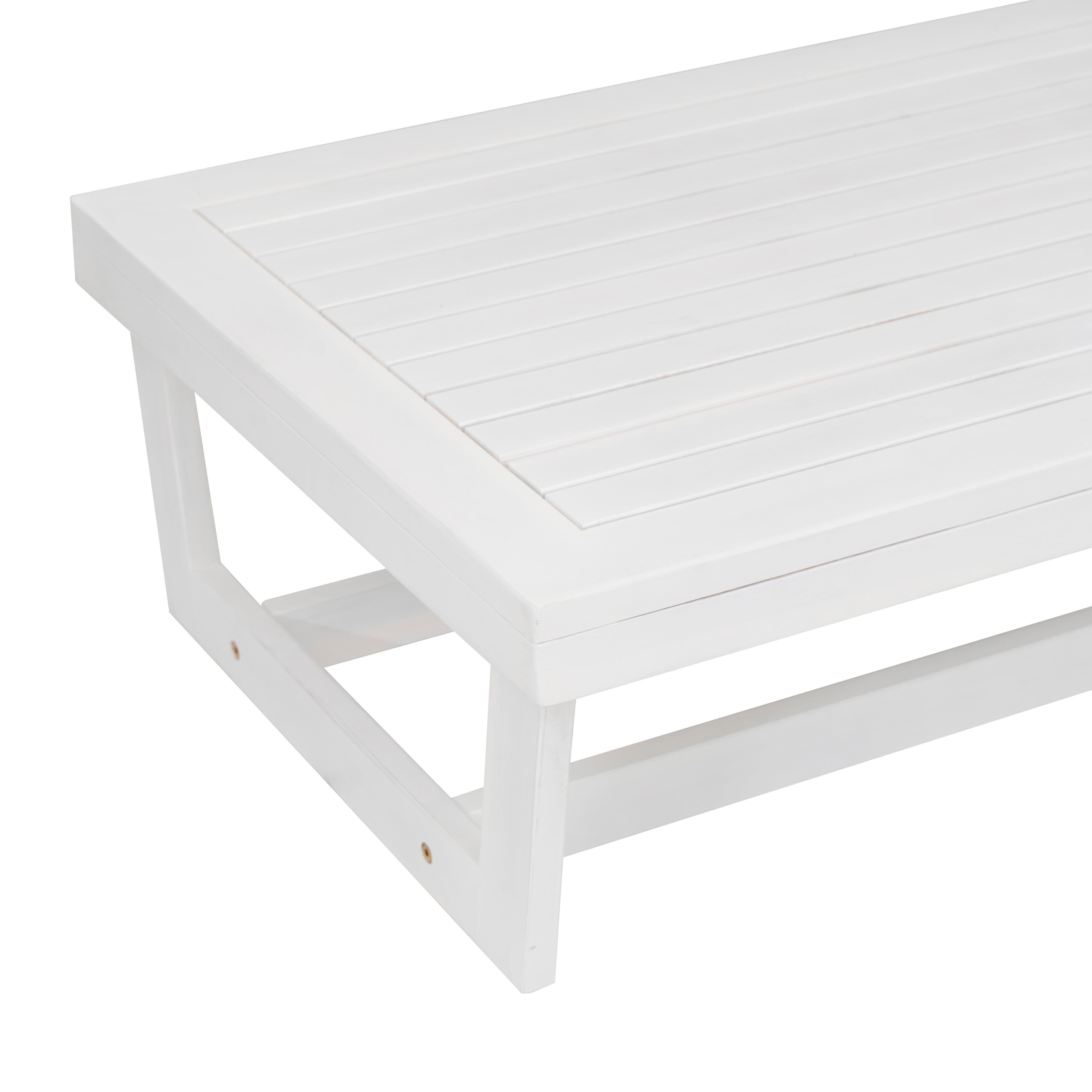 Linon Carmel Outdoor Cocktail Table, White, large
