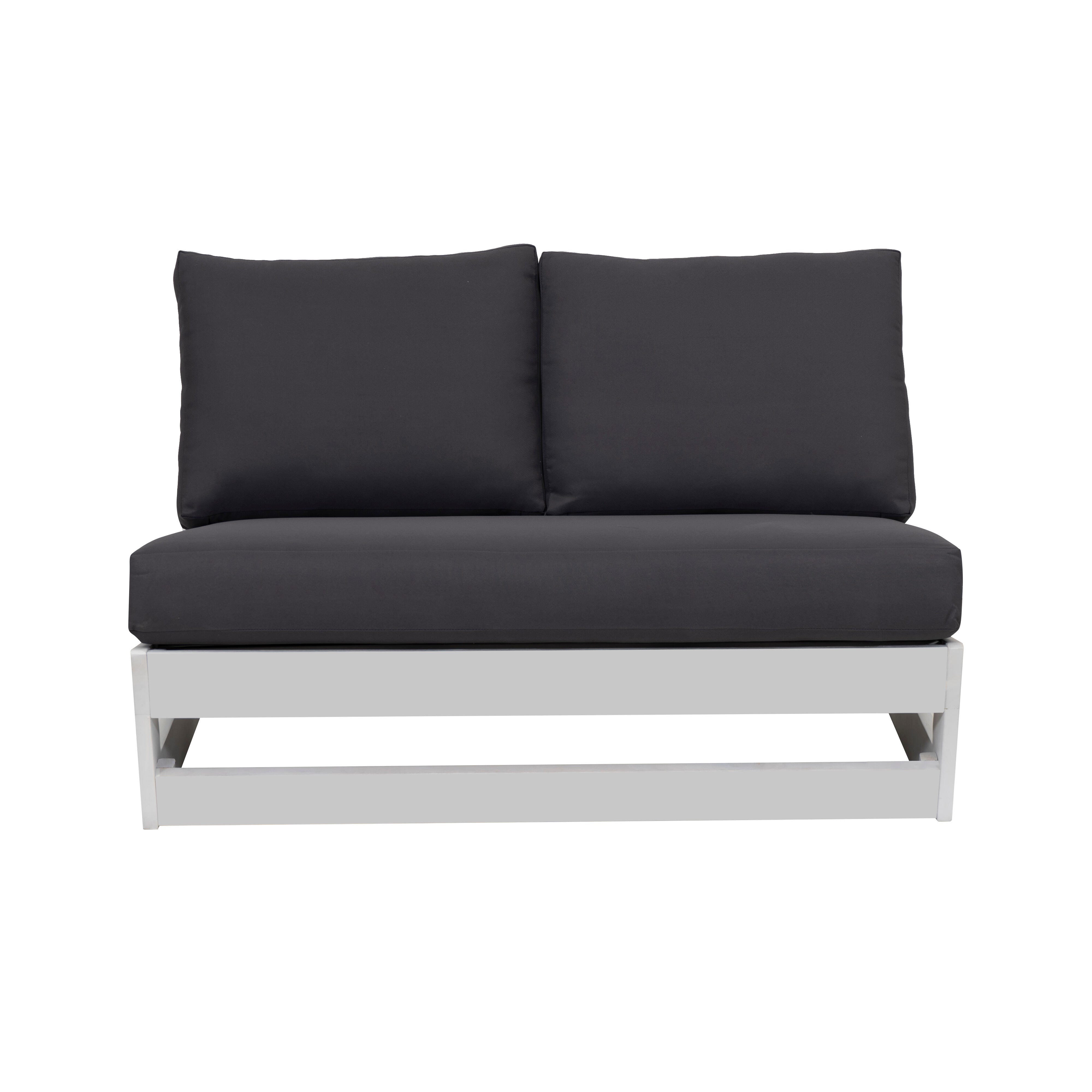 Linon Outdoor Bench, White/Gray, large