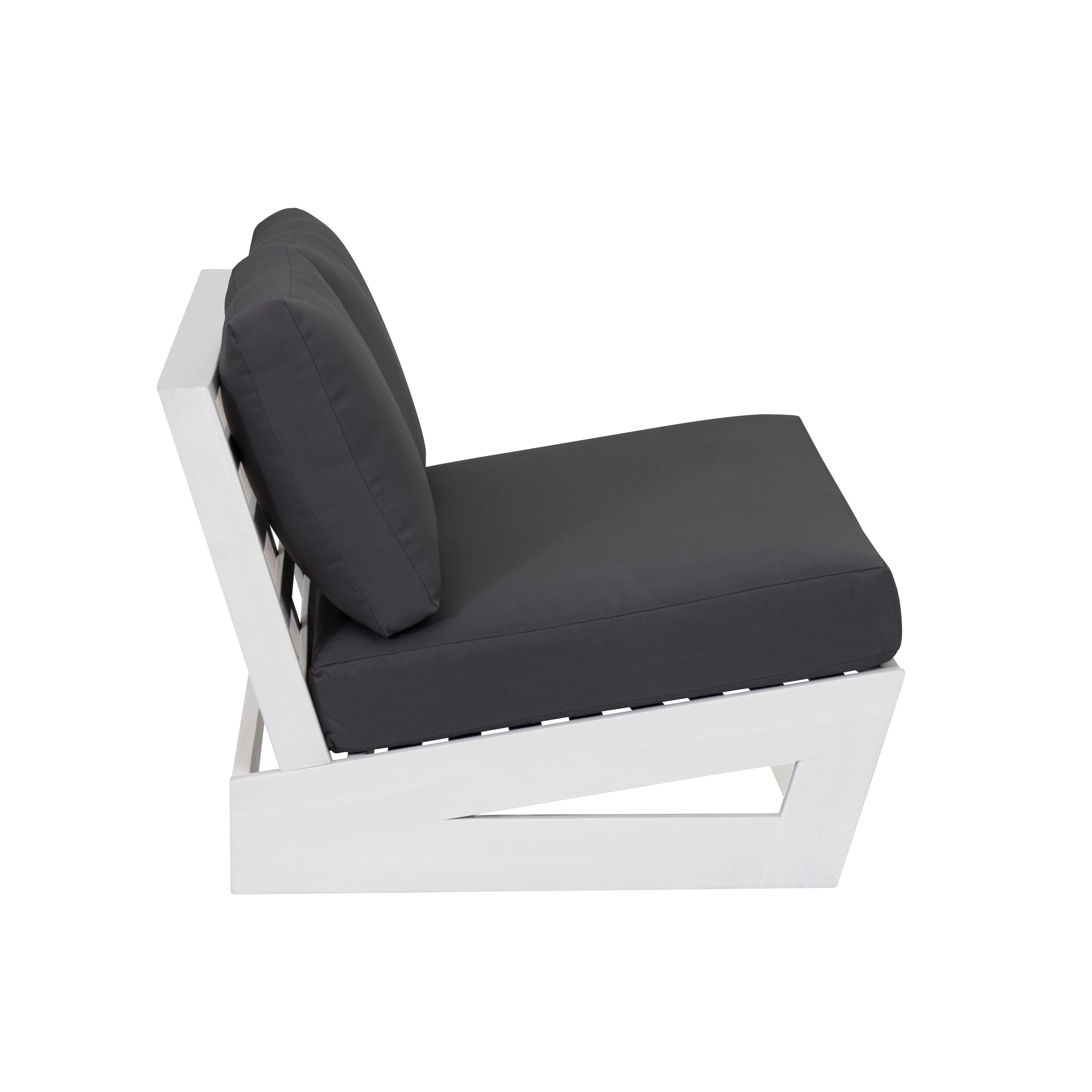Linon Outdoor Bench, White/Gray, large
