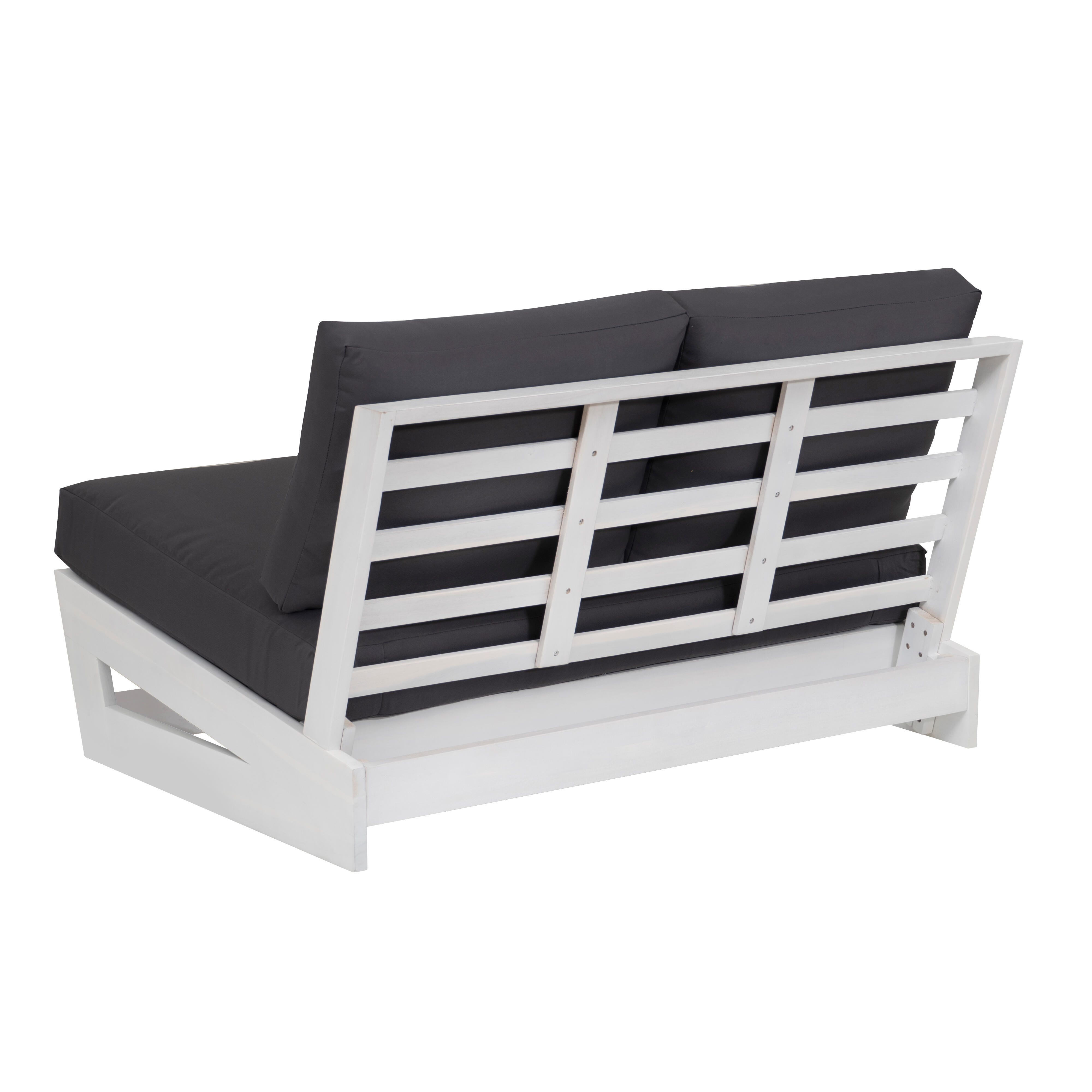 Linon Outdoor Bench, White/Gray, large