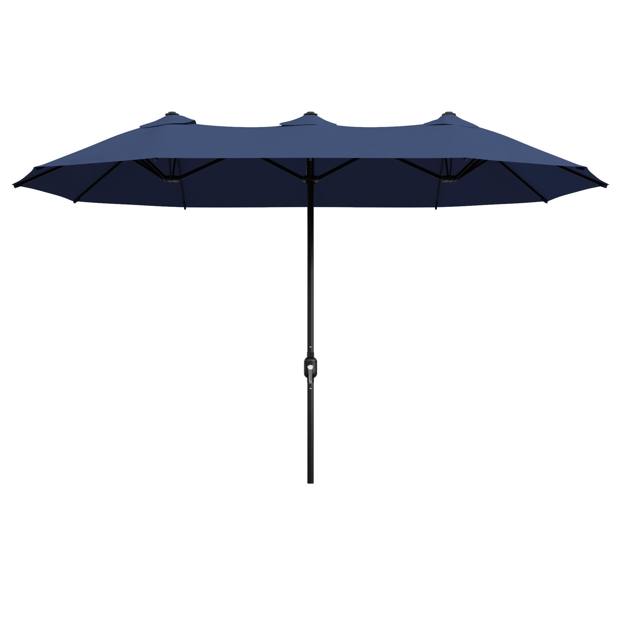 MORN HILL LLC Palm Shade 13' Outdoor Umbrella, Blue/Black, large