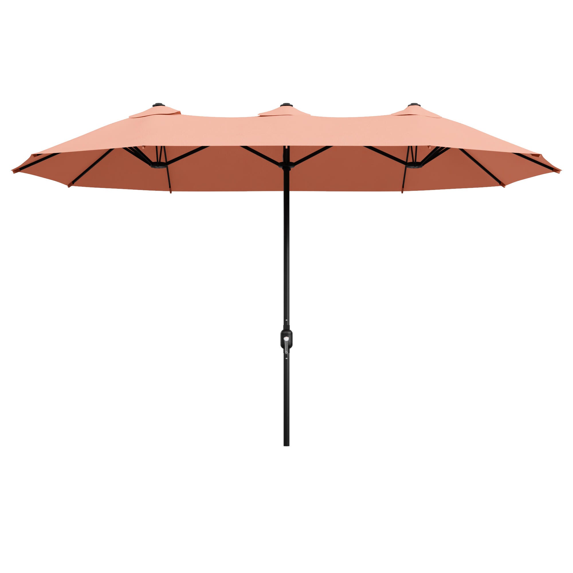 MORN HILL LLC Palm Shade 13' Outdoor Umbrella, Pink/Black, large