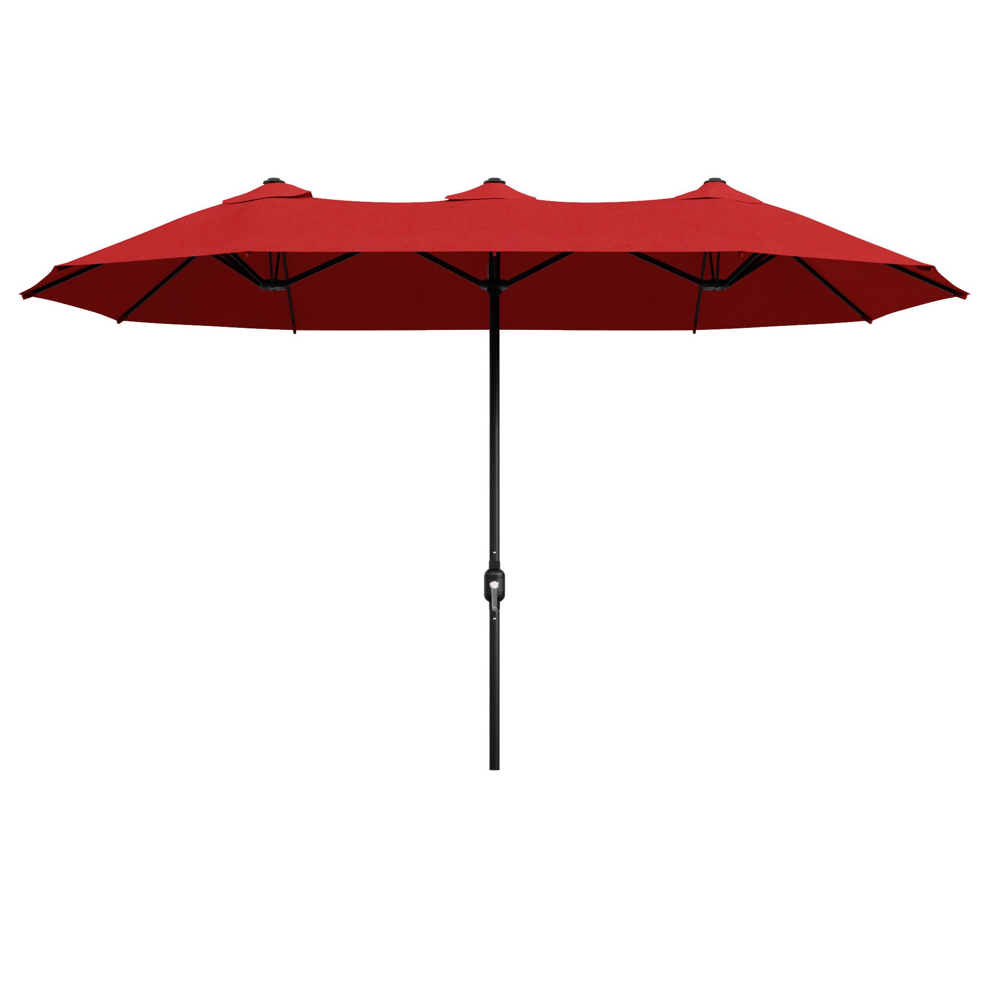 MORN HILL LLC Palm Shade 13' Outdoor Umbrella, Red/Black, large