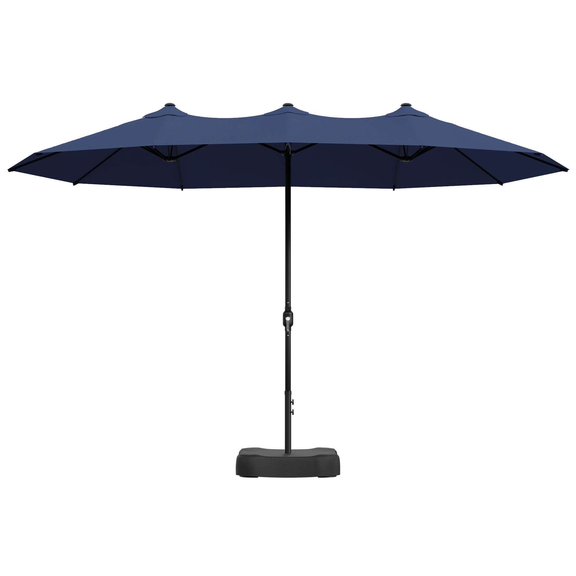 MORN HILL LLC Palm Shade 15' Outdoor Umbrella, Blue/Black, large