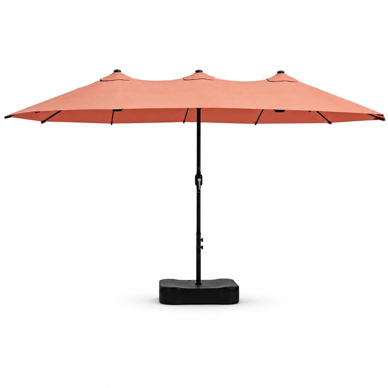 MORN HILL LLC Palm Shade 15' Outdoor Umbrella, Pink/Black, large
