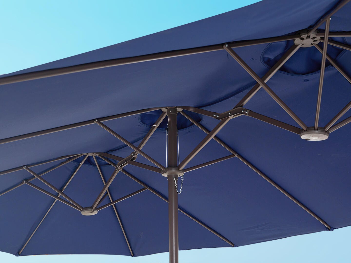 HOMLUX Solid 14.5' Outdoor Umbrella, Royal Blue, large