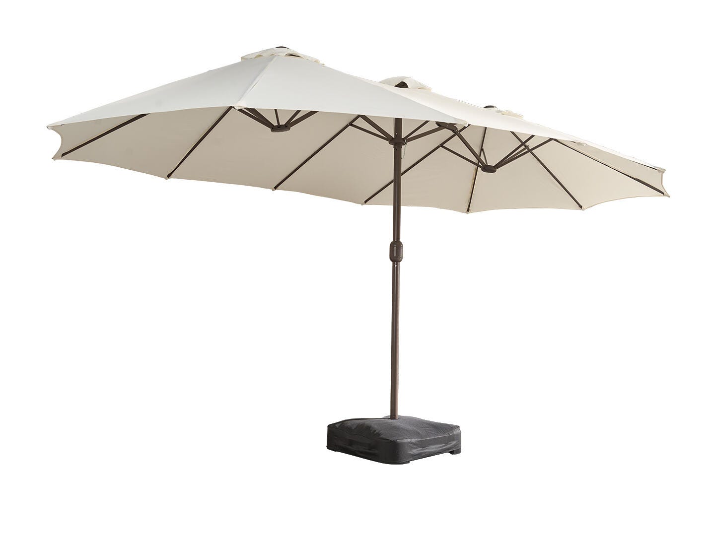 HOMLUX Solid 14.5' Outdoor Umbrella, White, large