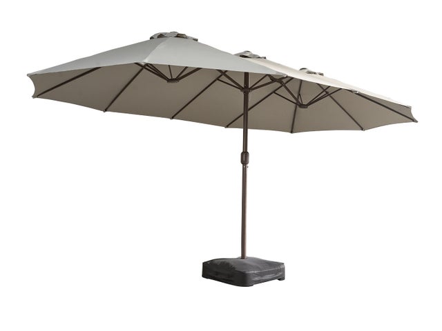 HOMLUX Solid 14.5' Outdoor Umbrella, Gray