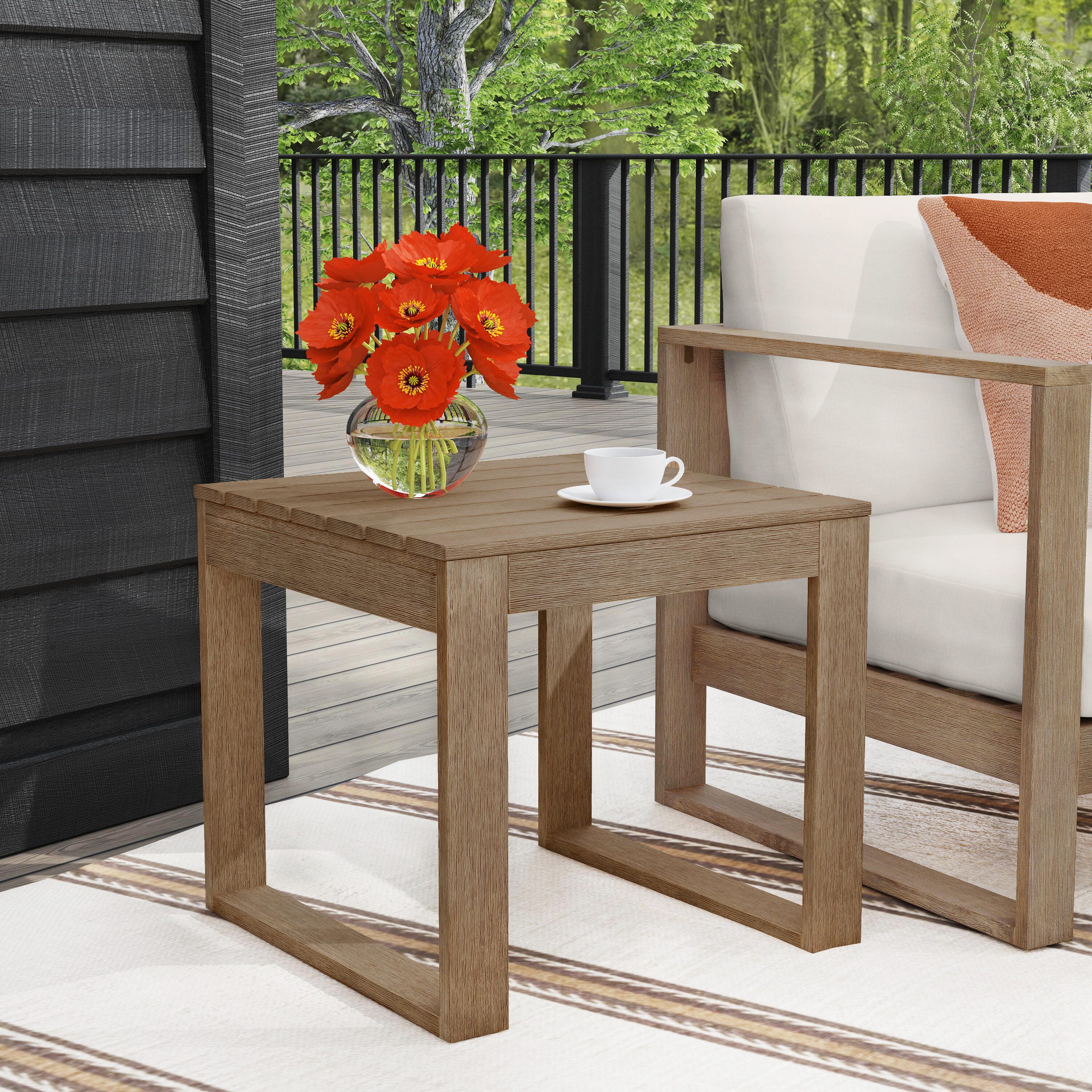 Linon Isles Outdoor Side Table, , large