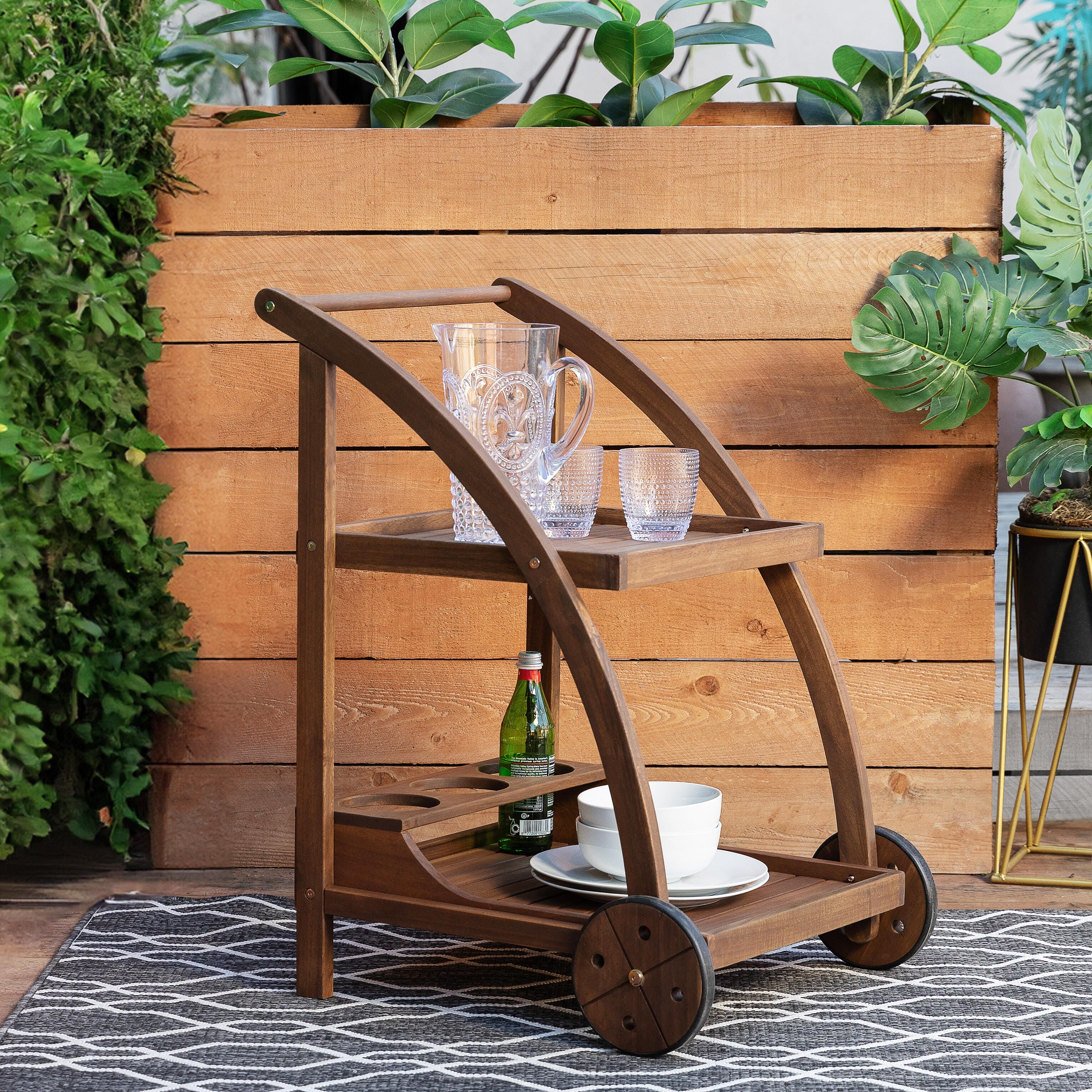 Linon Outdoor Bar Cart, , rollover