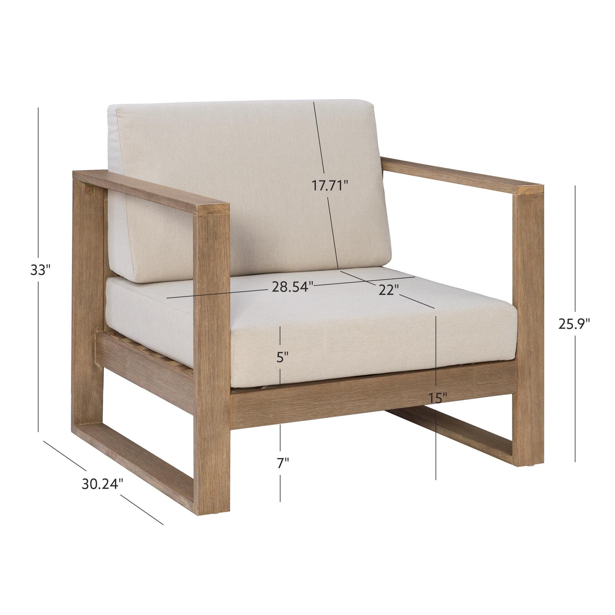 Linon Isles Outdoor Lounge Chair, , large