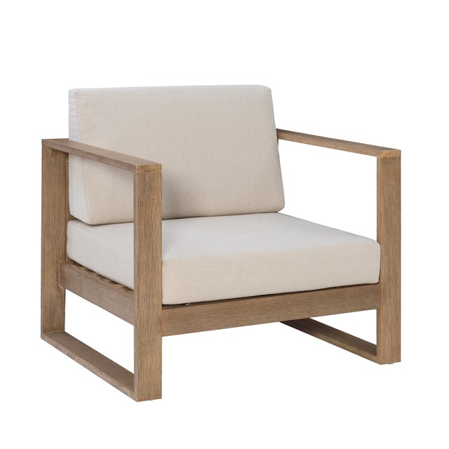 Linon Isles Outdoor Lounge Chair, Natural