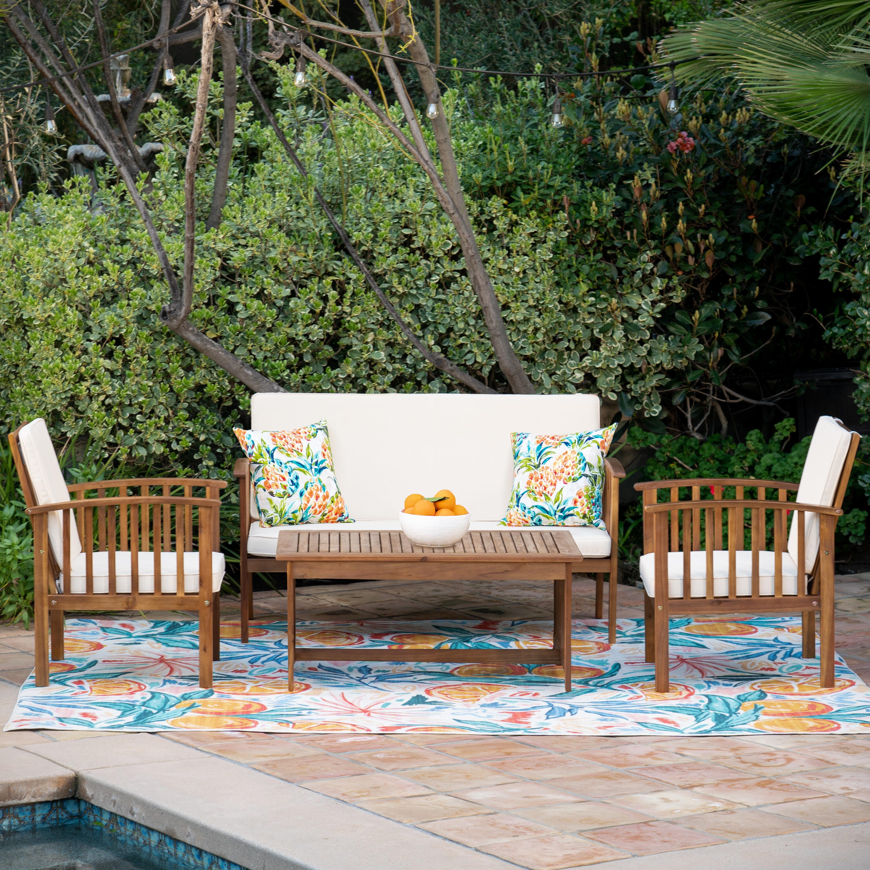 Linon Capri Outdoor Conversation Set, , rollover