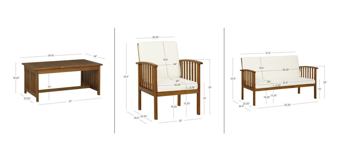 Linon Capri Outdoor Conversation Set, , large
