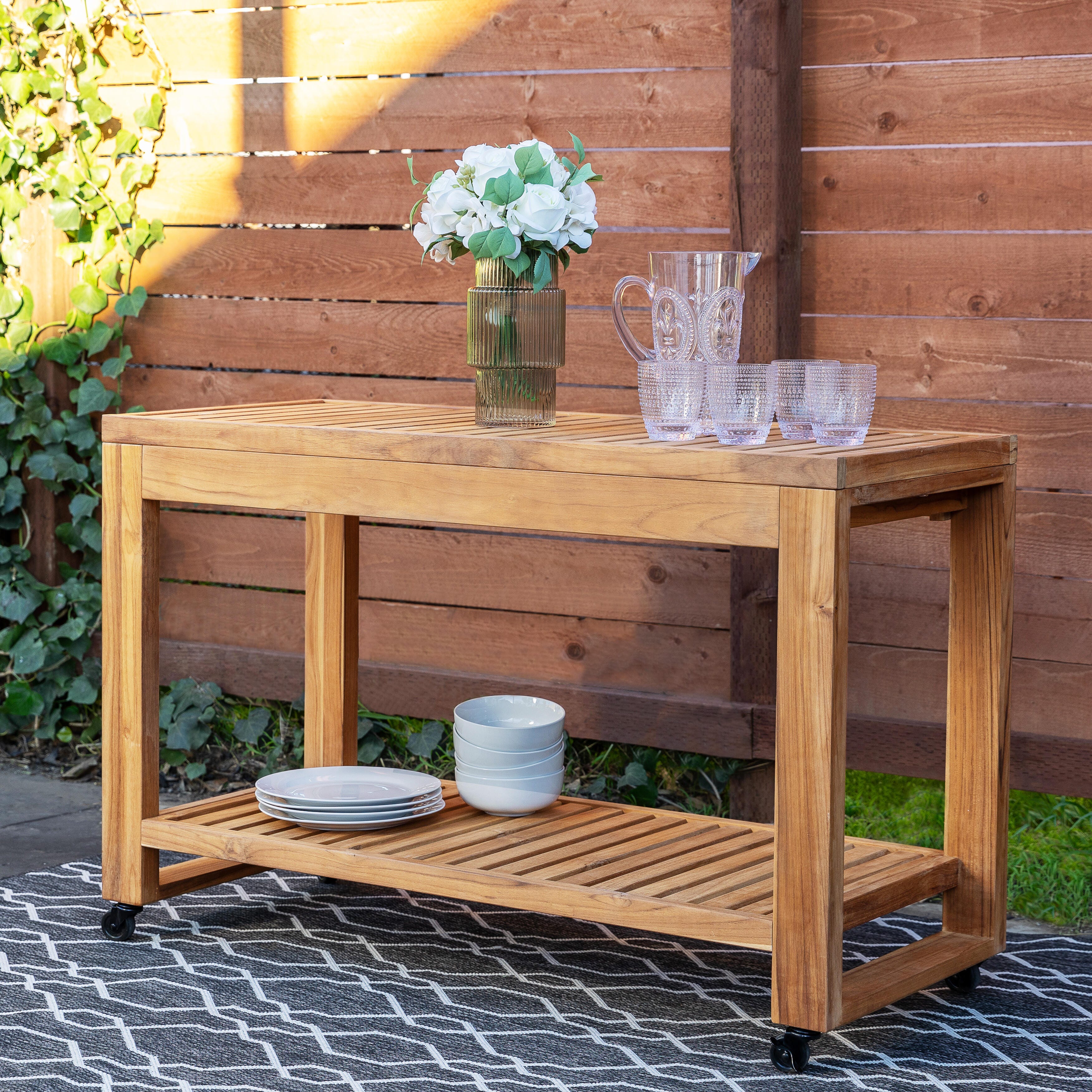 Linon Cary Outdoor Kitchen Island, , rollover