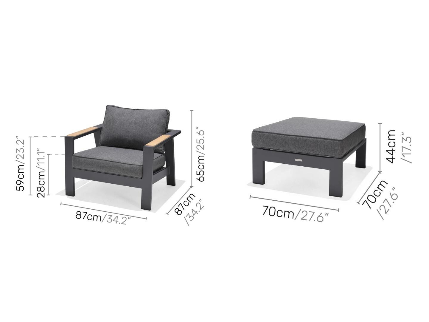 Amazonia Lupa Outdoor Sofa and Ottoman, , large