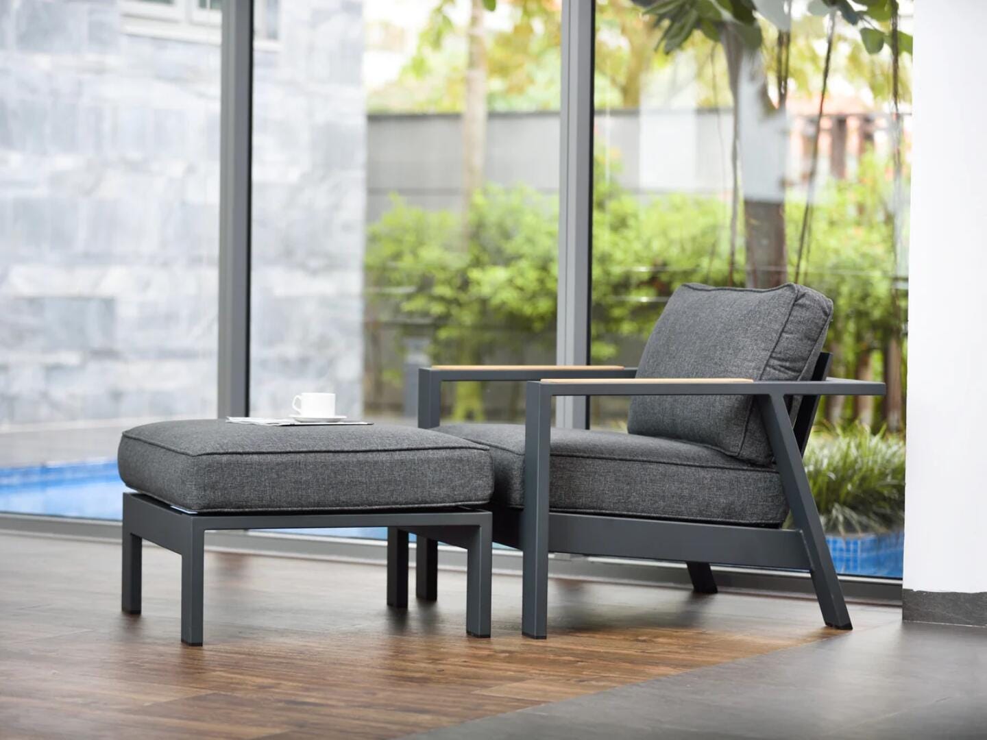 Amazonia Lupa Outdoor Sofa and Ottoman, , large
