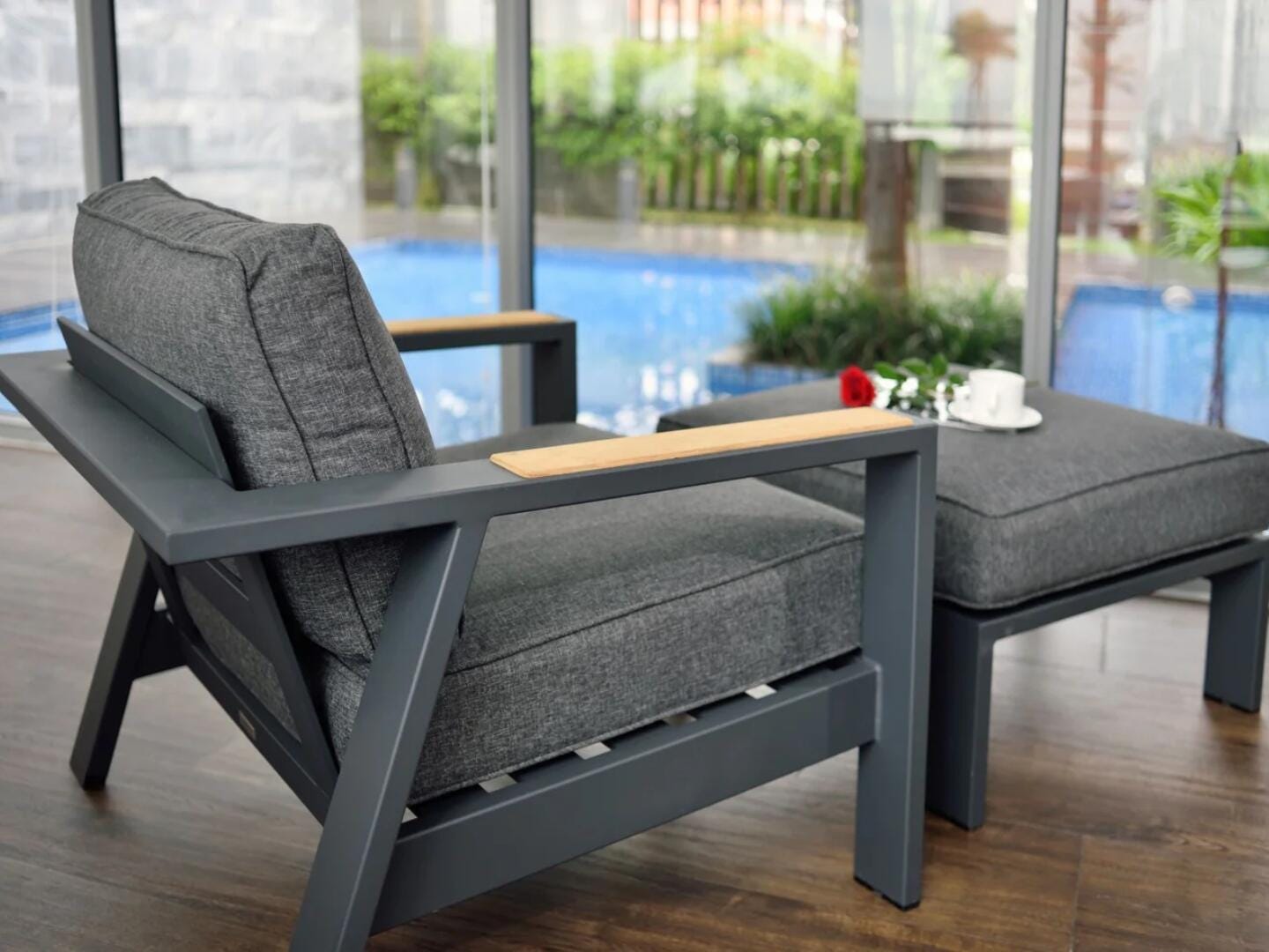 Amazonia Lupa Outdoor Sofa and Ottoman, , large