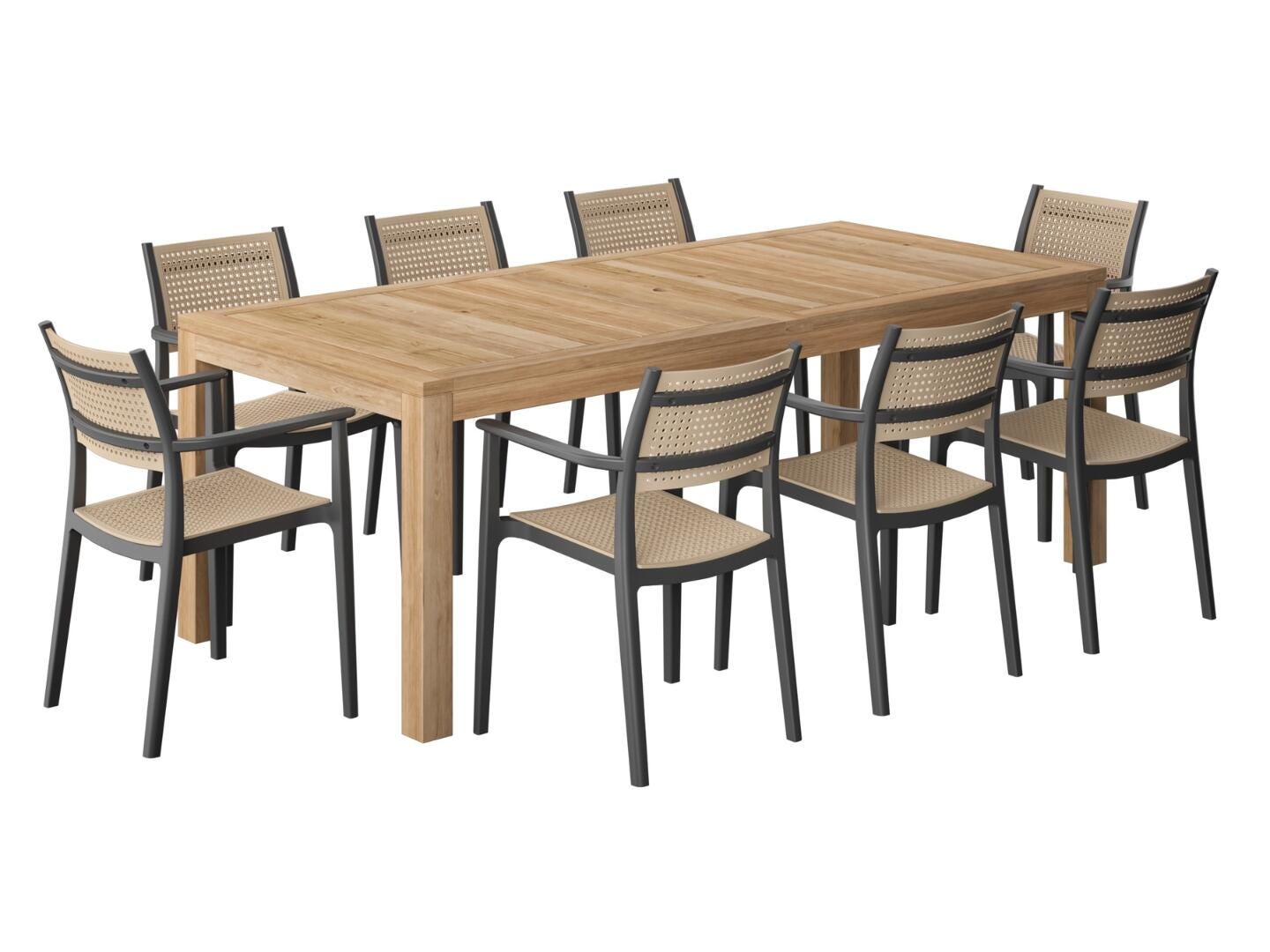 Amazonia More Outdoor Dining Table and 8 Chairs, , large