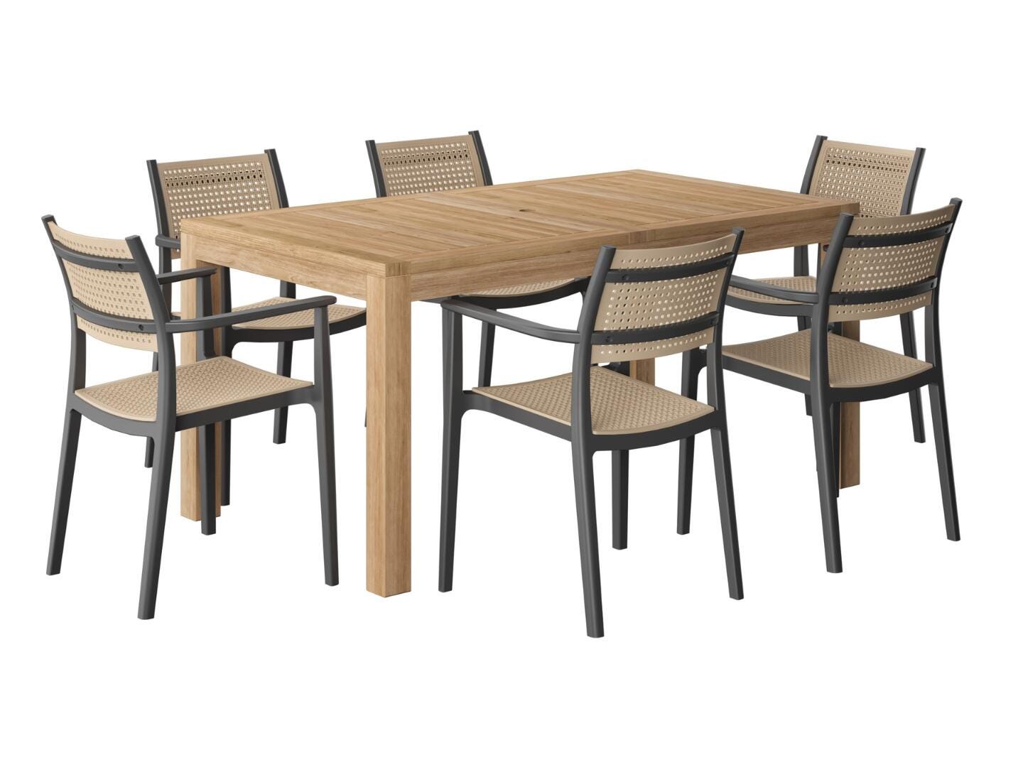 Amazonia More Outdoor Dining Table and 6 Chairs, , large