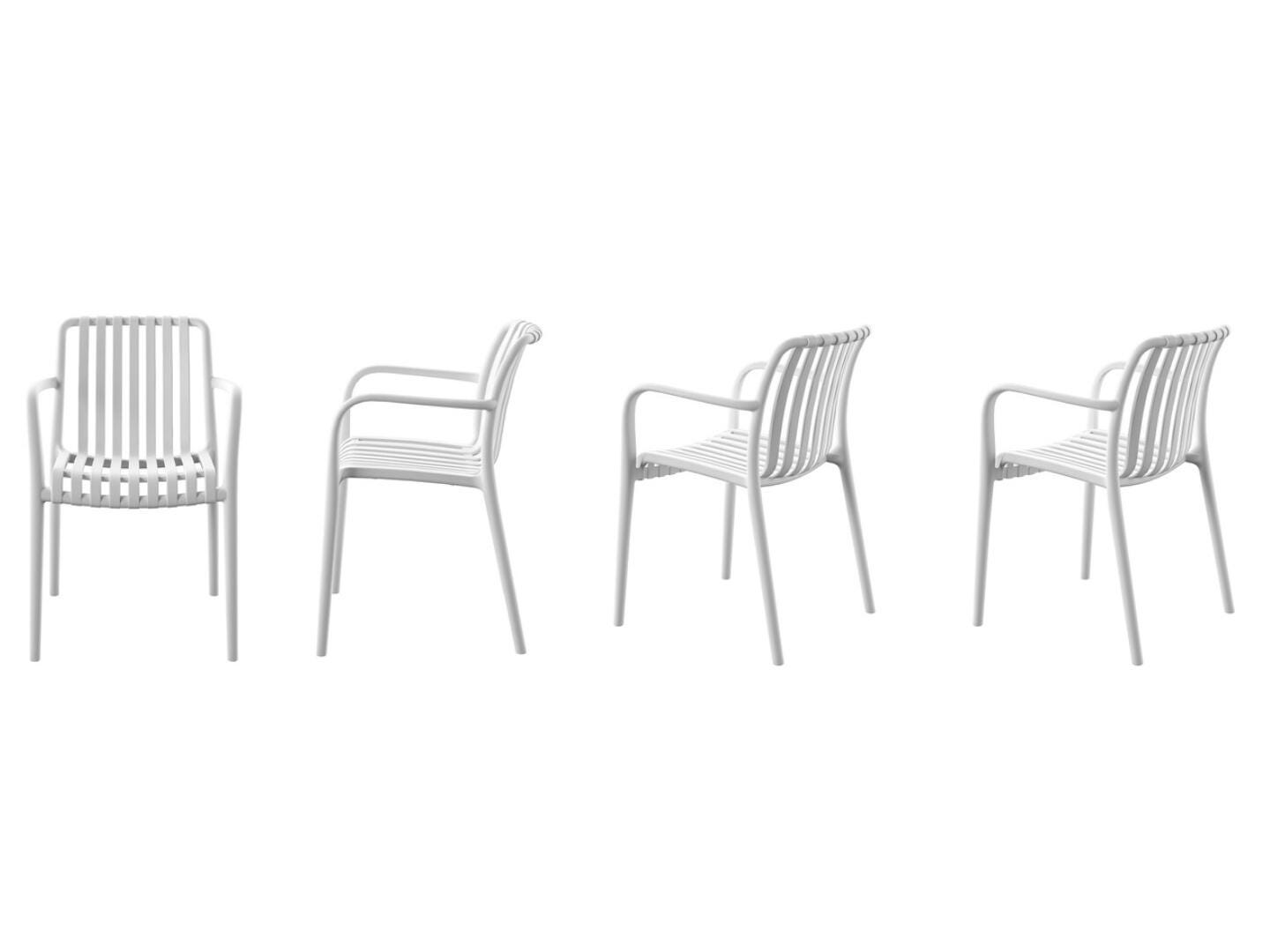 Amazonia Rumi Outdoor Extendable Dining Table and 10 Chairs, White/Brown, large