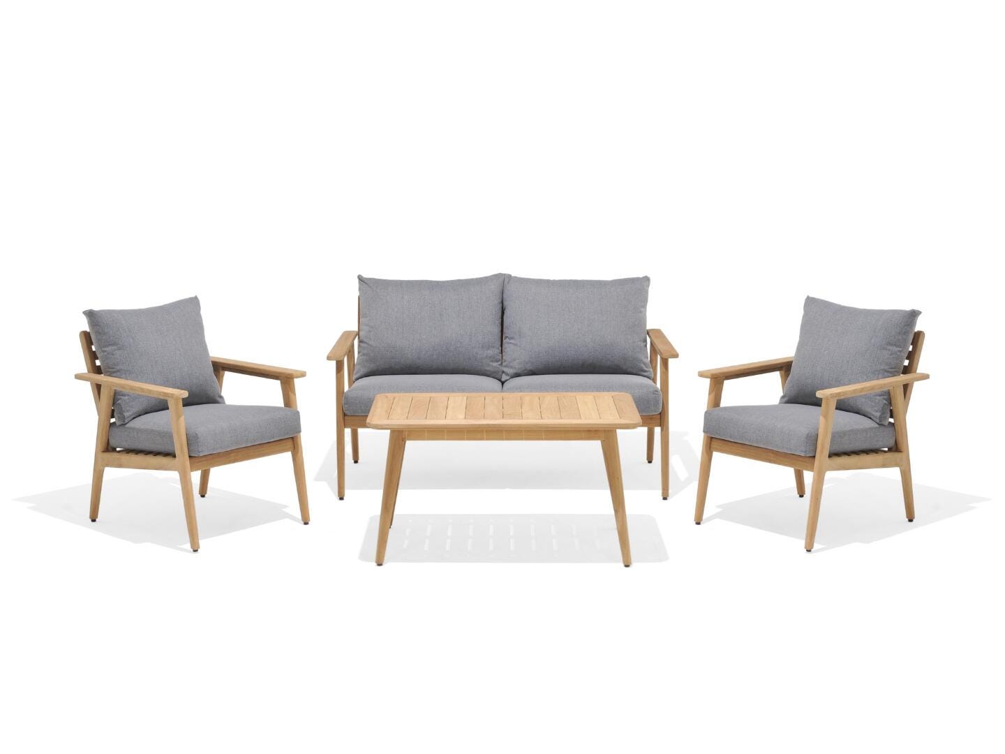 Amazonia Shaniq Outdoor Loveseat with 2 Chairs and Coffe Table, , large