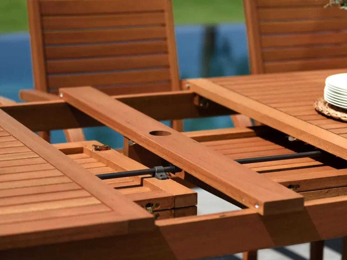 Amazonia Whitehaven Outdoor Extendendable Dining Table and 10 Chairs, , large