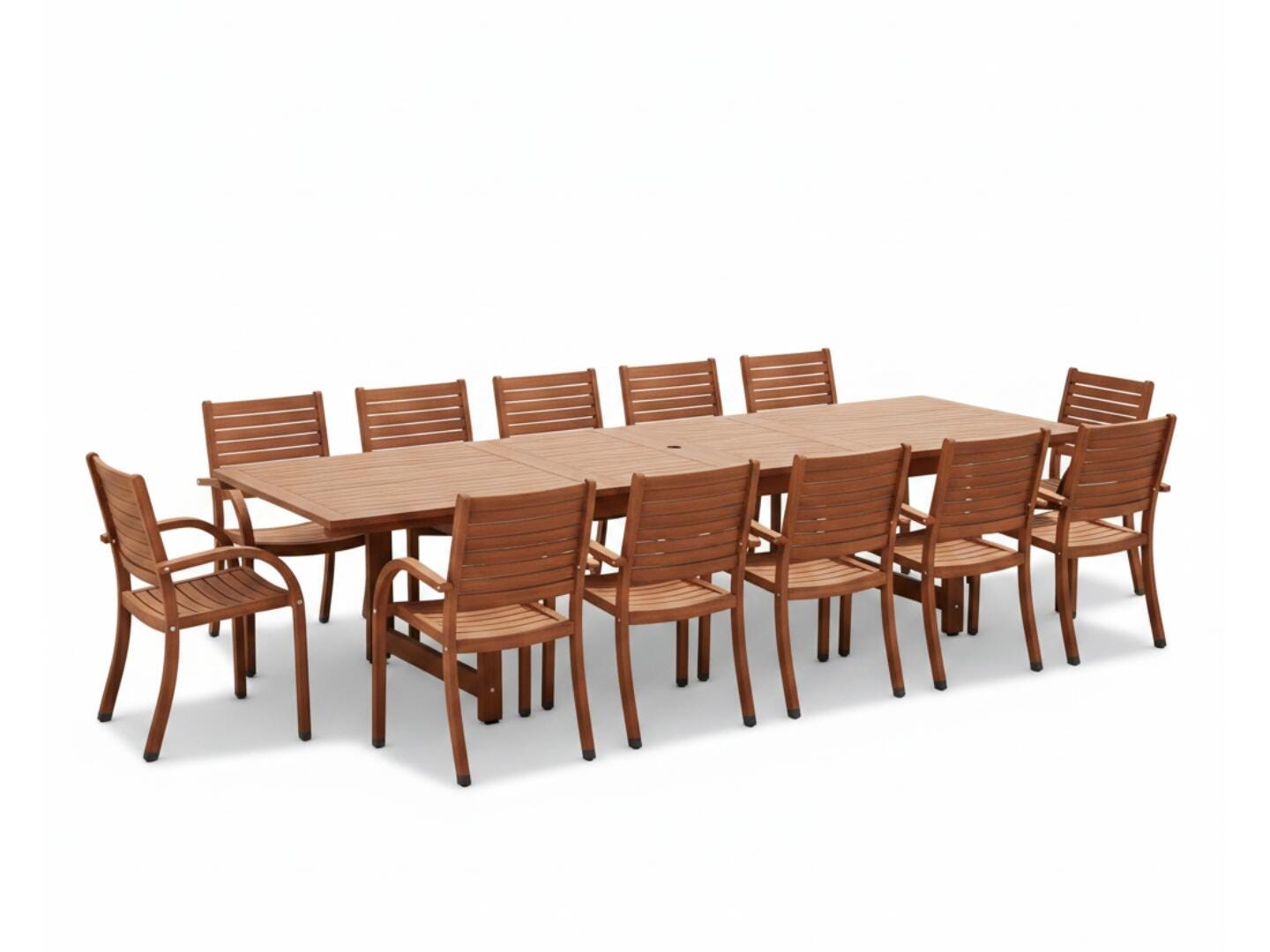 Amazonia Whitehaven Outdoor Extendendable Dining Table and 12 Chairs, , large