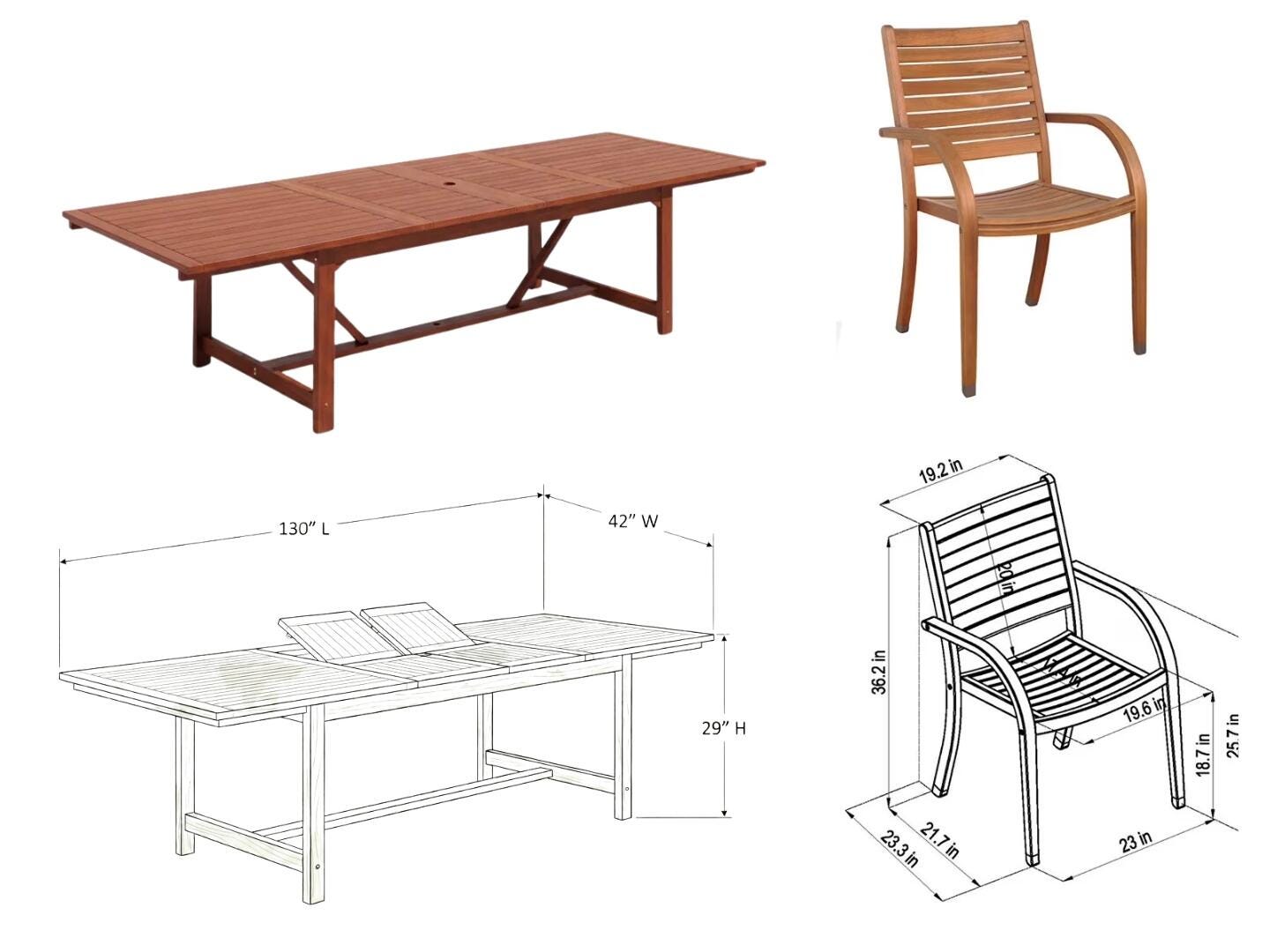 Amazonia Whitehaven Outdoor Extendendable Dining Table and 12 Chairs, , large