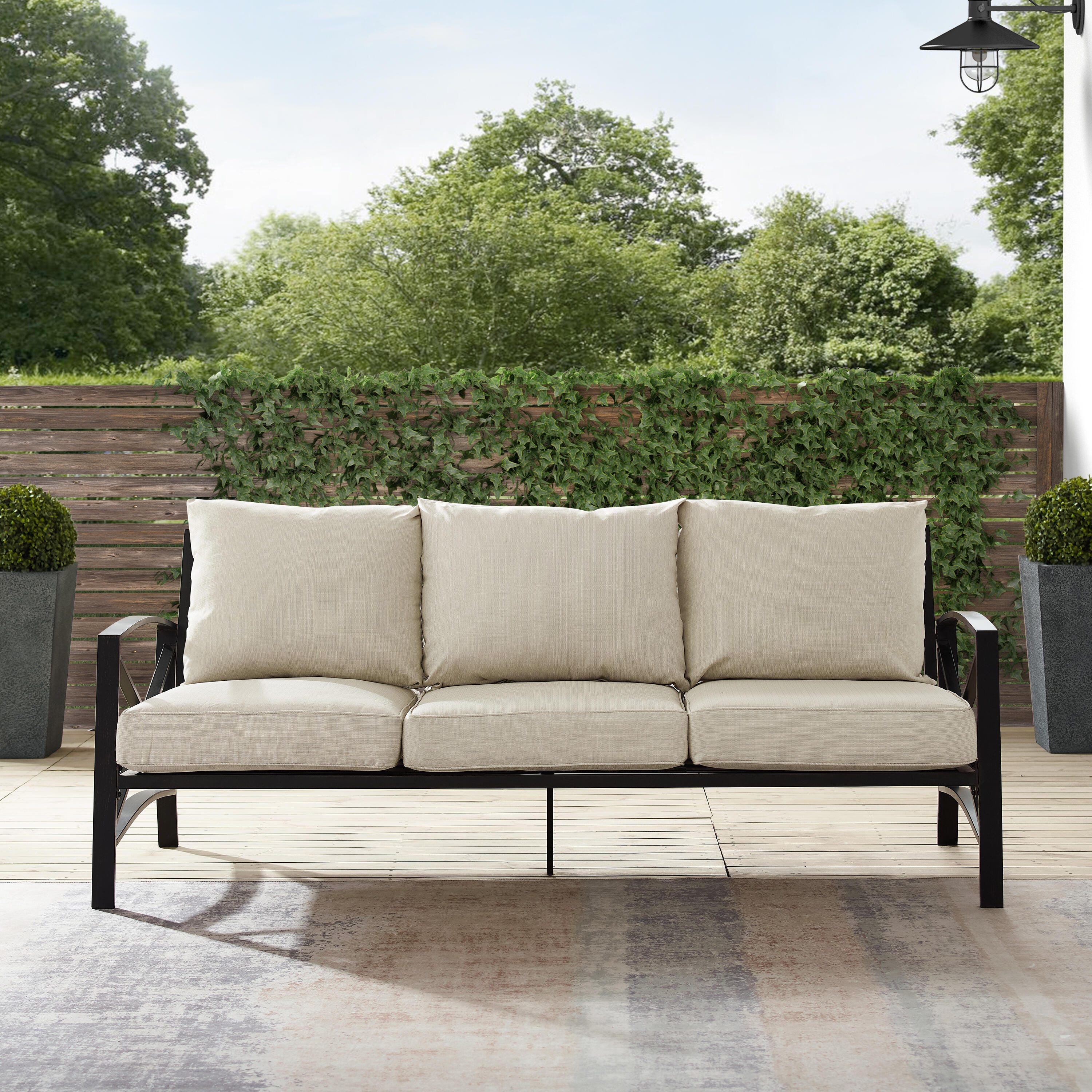 Kaplan Outdoor Sofa, Oatmeal, large