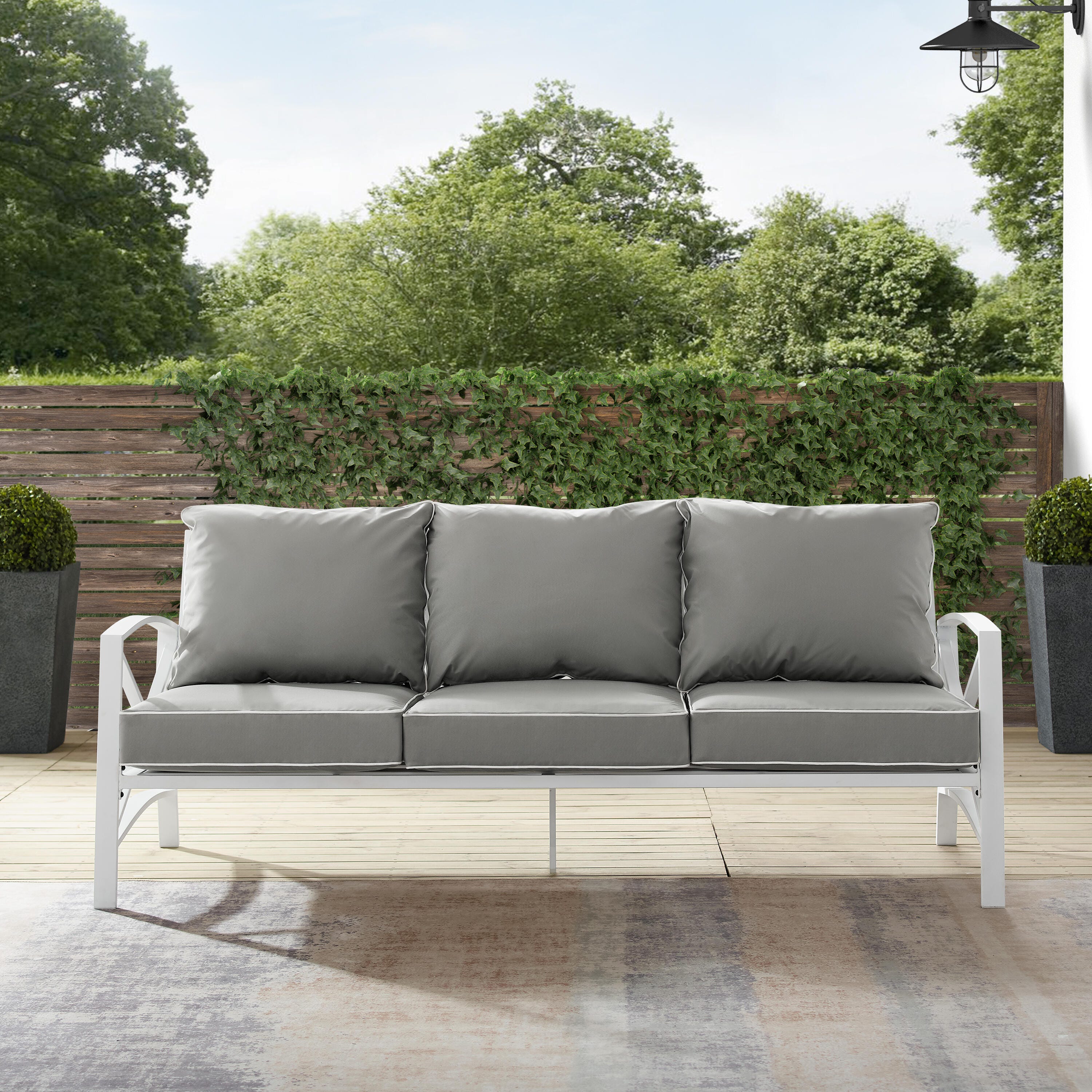 Kaplan Outdoor Sofa, Gray, large