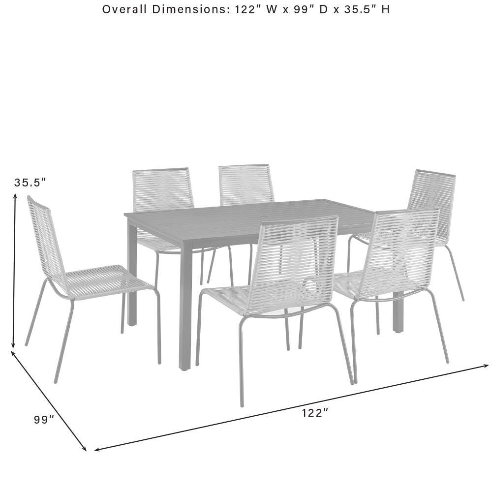 Fenton Outdoor Dining Table with 6 Chairs, , large