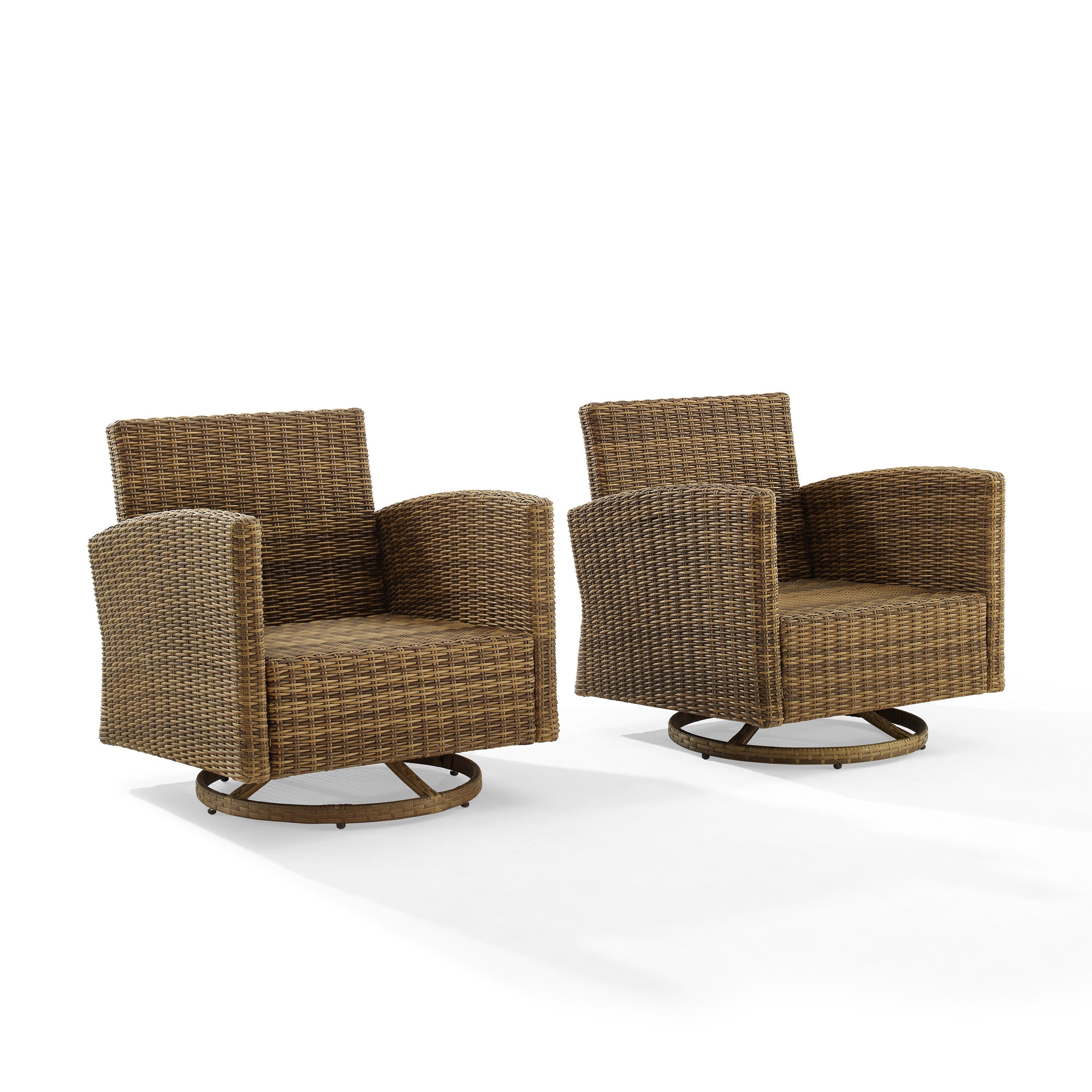 Bradenton Outdoor Swivel Rocker Chairs, Gray, large