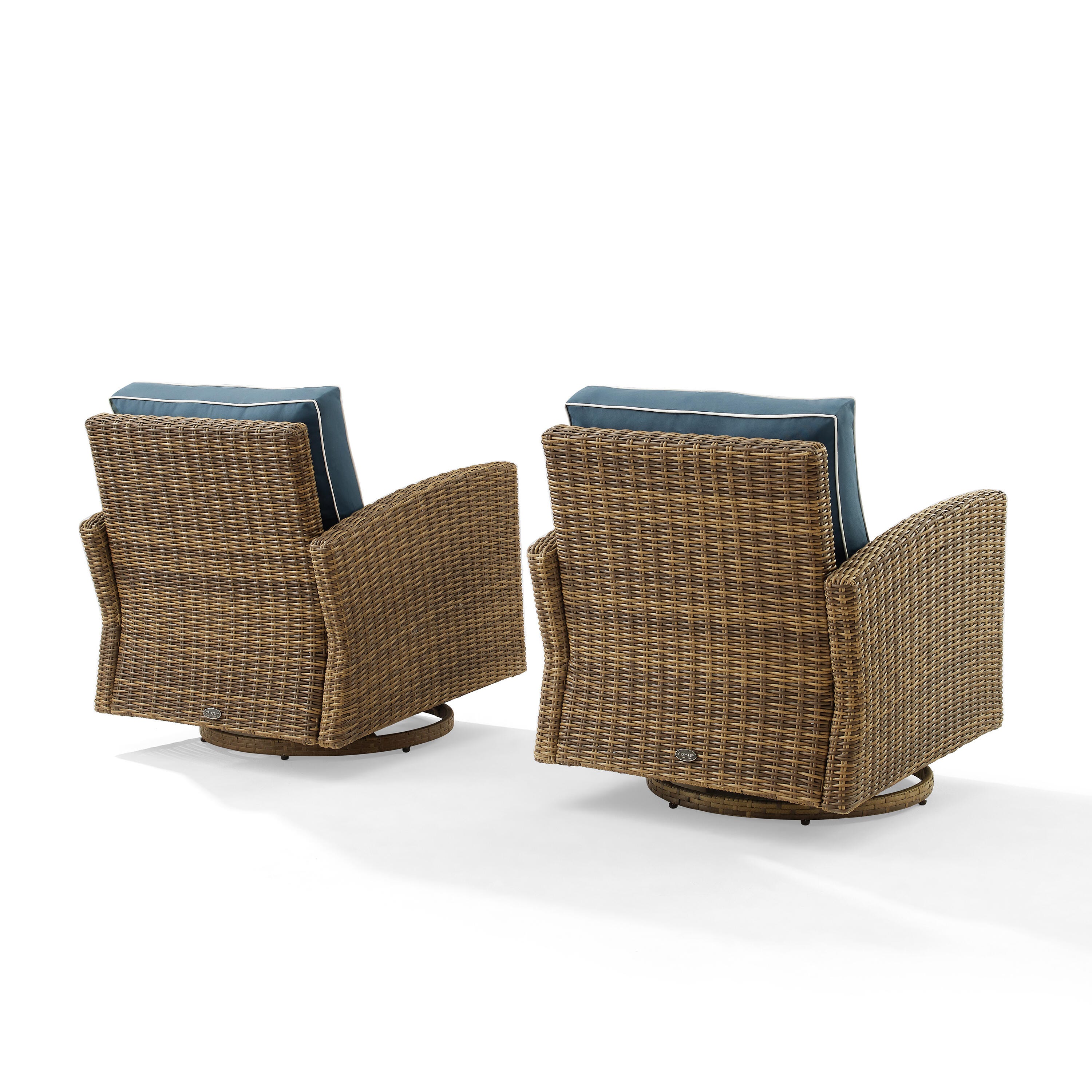 Bradenton Outdoor Swivel Rocker Chairs, Navy, large