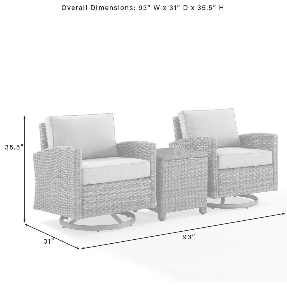 Bradenton Outdoor Swivel Rocker Chairs with End Table, Sangria, large