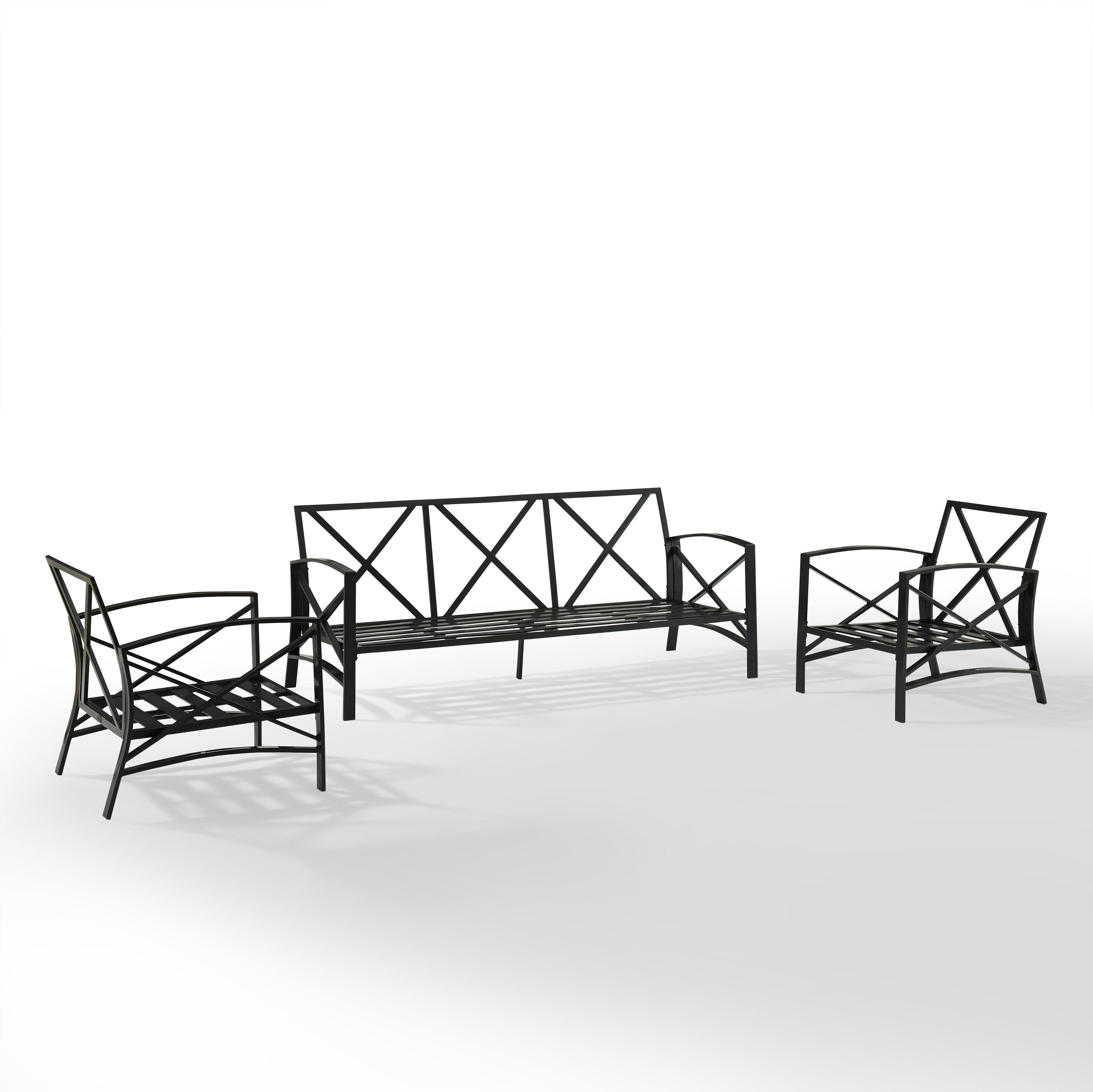 Kaplan Outdoor Sofa with 2 Chairs, Mist, large