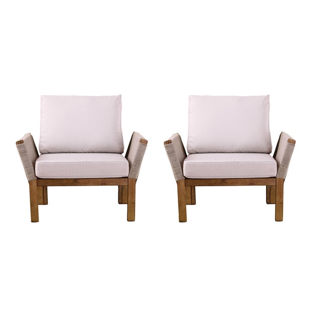 Southern Enterprises Furniture Freston Outdoor Lounge Chair (Set of 2)