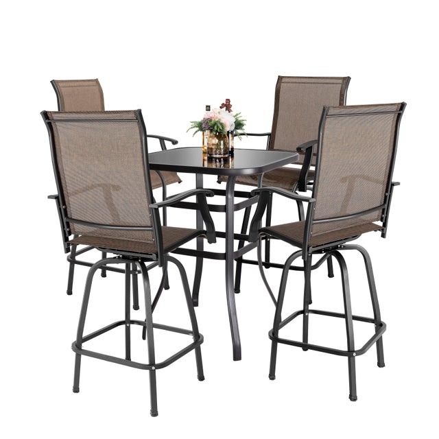 Nuu Garden Outdoor Bar Table and 4 Bar Stools