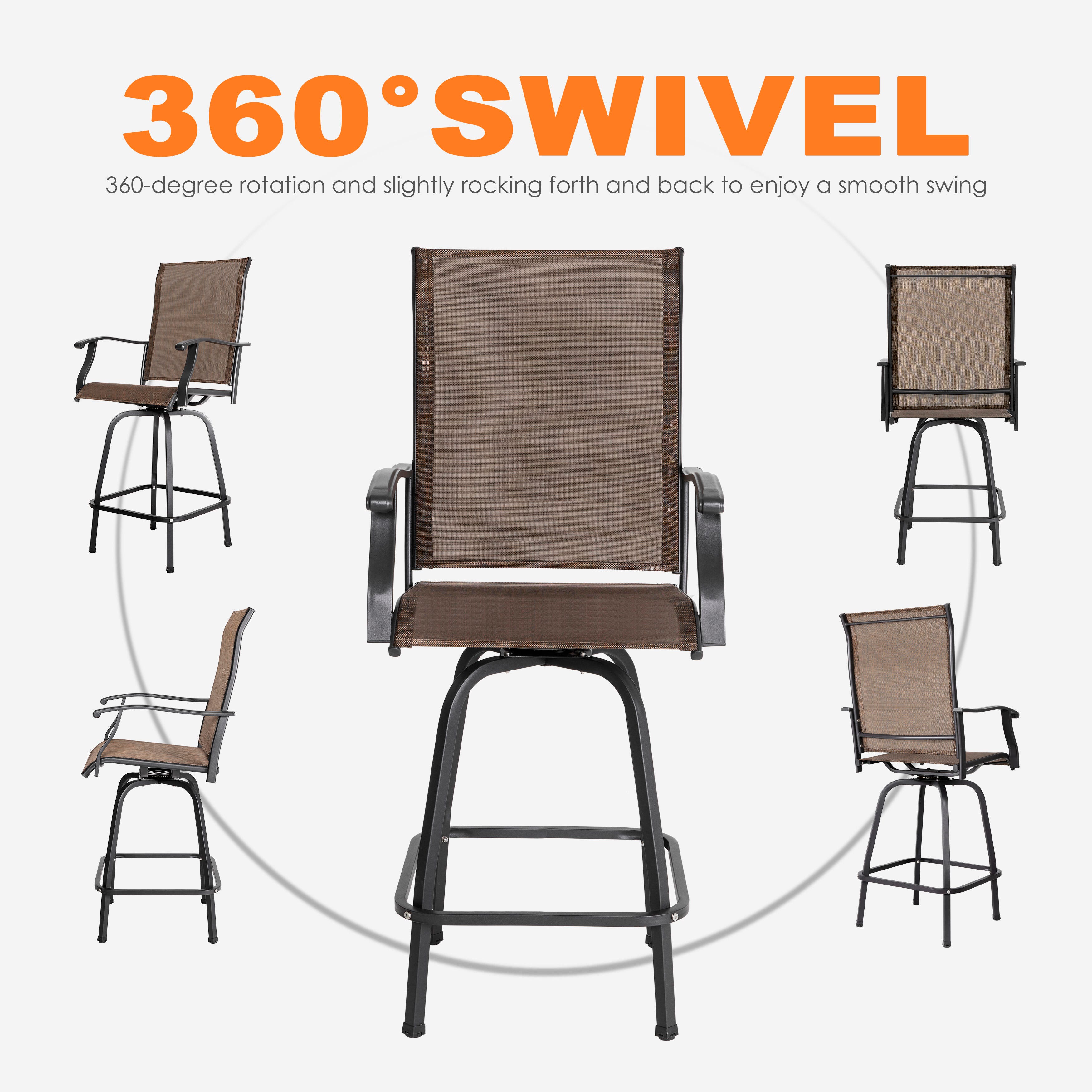 Nuu Garden Outdoor Bar Table and 4 Bar Stools, , large